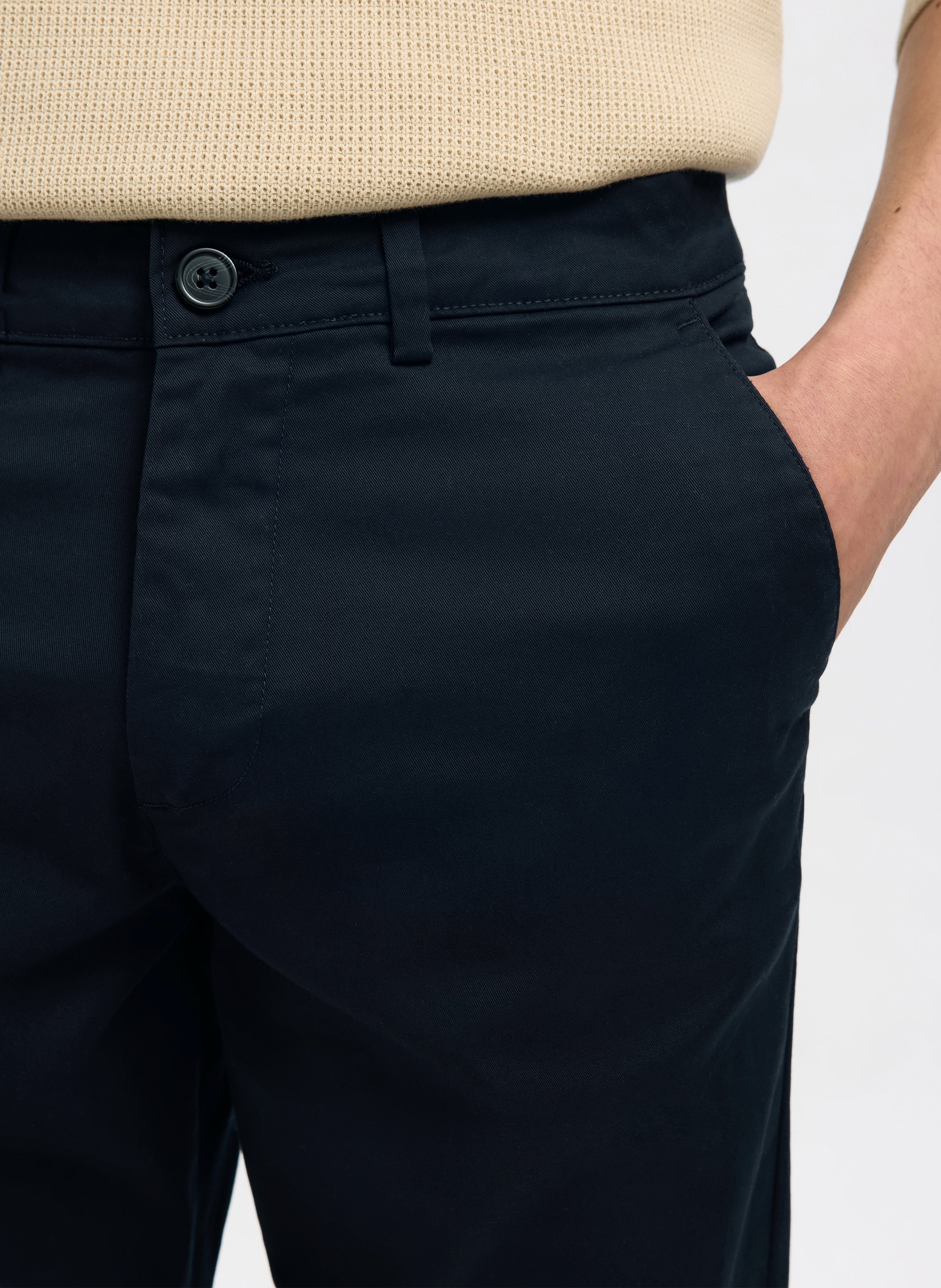 Baumwoll-Chinohose SELECTED Blau