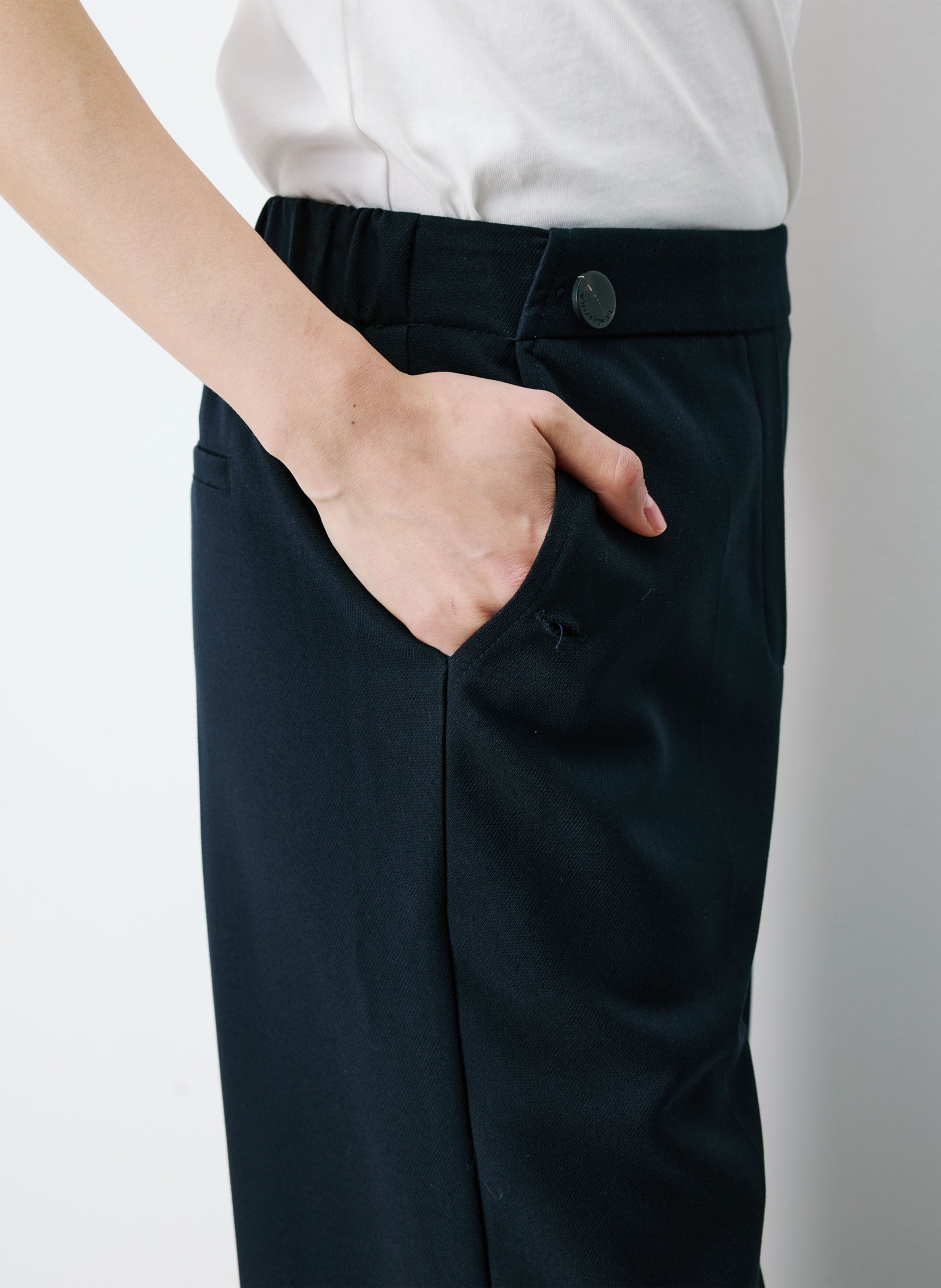 High-waisted straight-leg pants GRACE ET MILA Blue