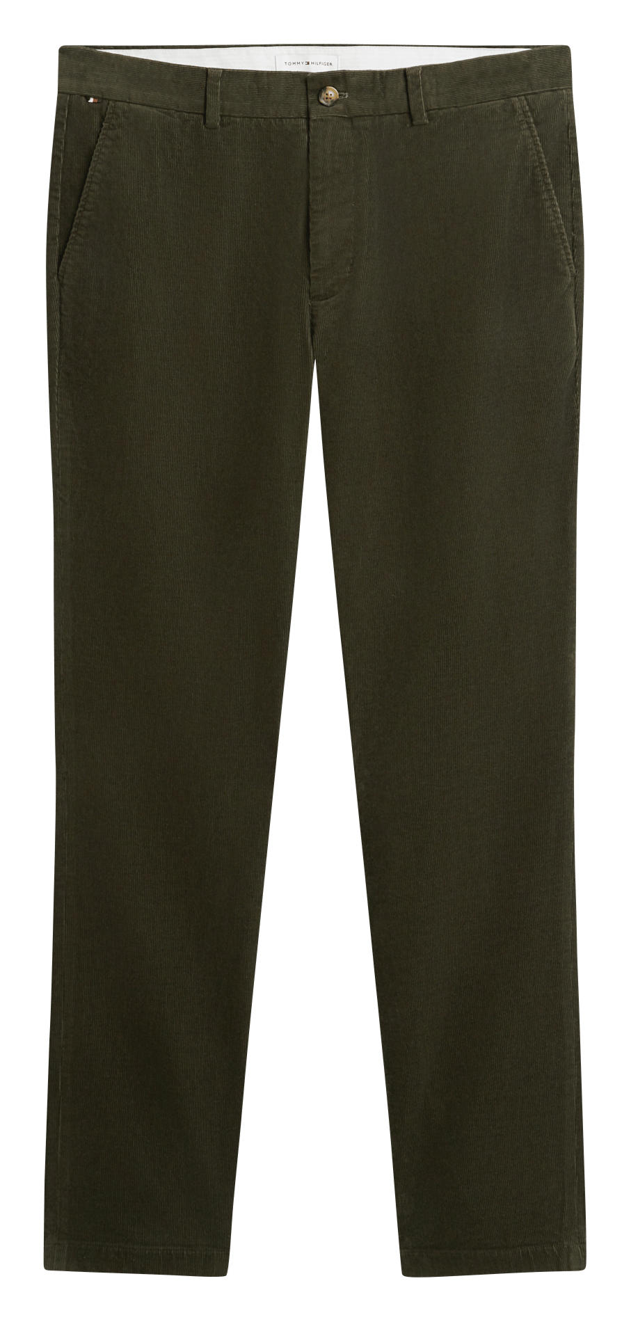 Rechte broek van corduroy TOMMY HILFIGER Groen
