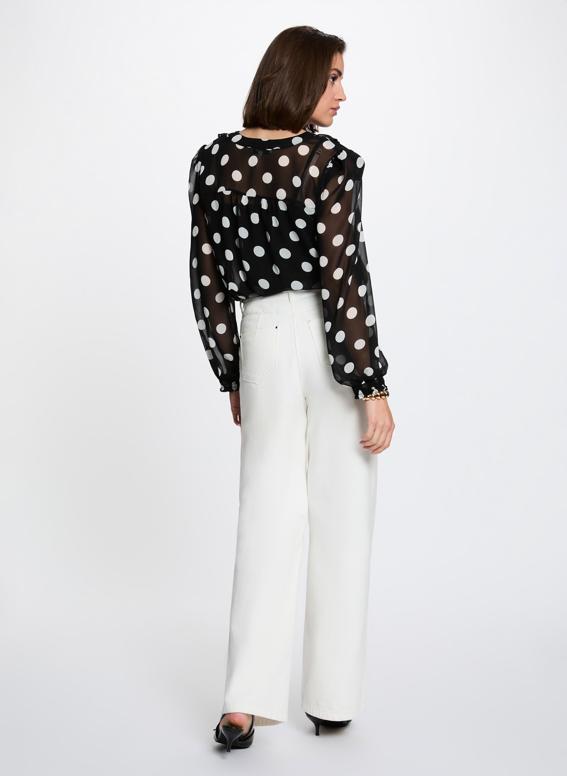 Gerade geschnittene Bluse mit Print MORGAN Mehrfarbig