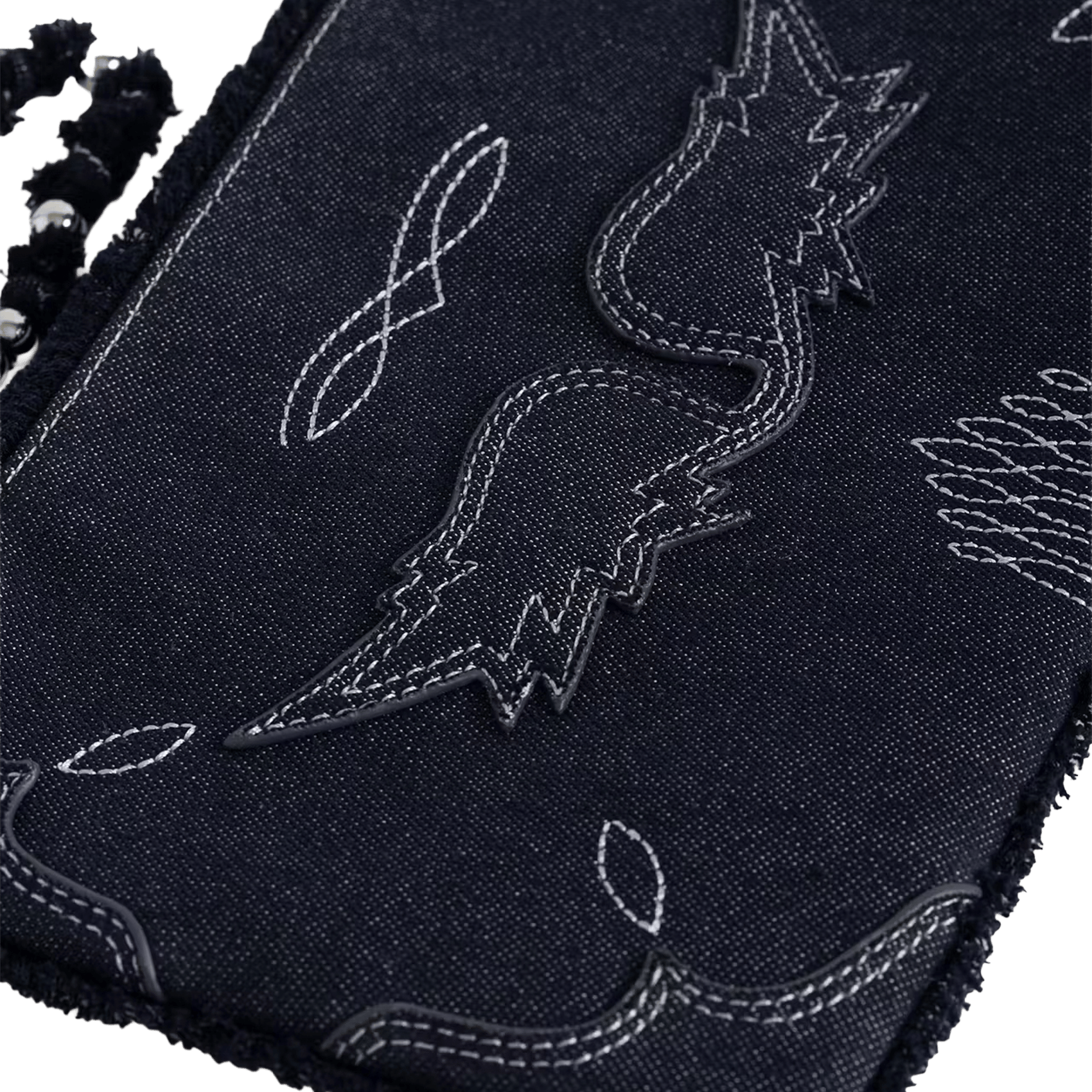 Bestickte Clutch aus gemischter Baumwolle ZADIG&VOLTAIRE Blau
