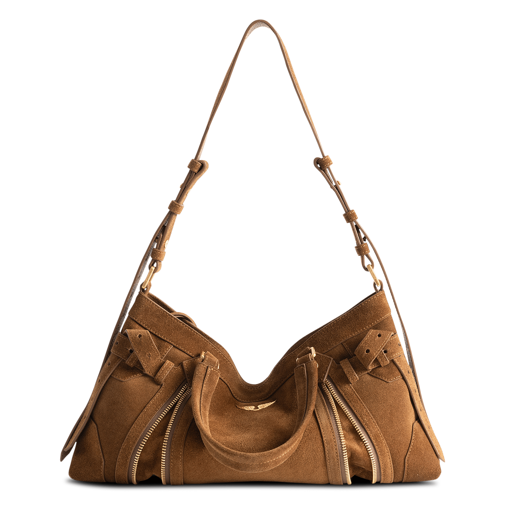 Sac bandoulière en cuir suédé  ZADIG&VOLTAIRE Marron
