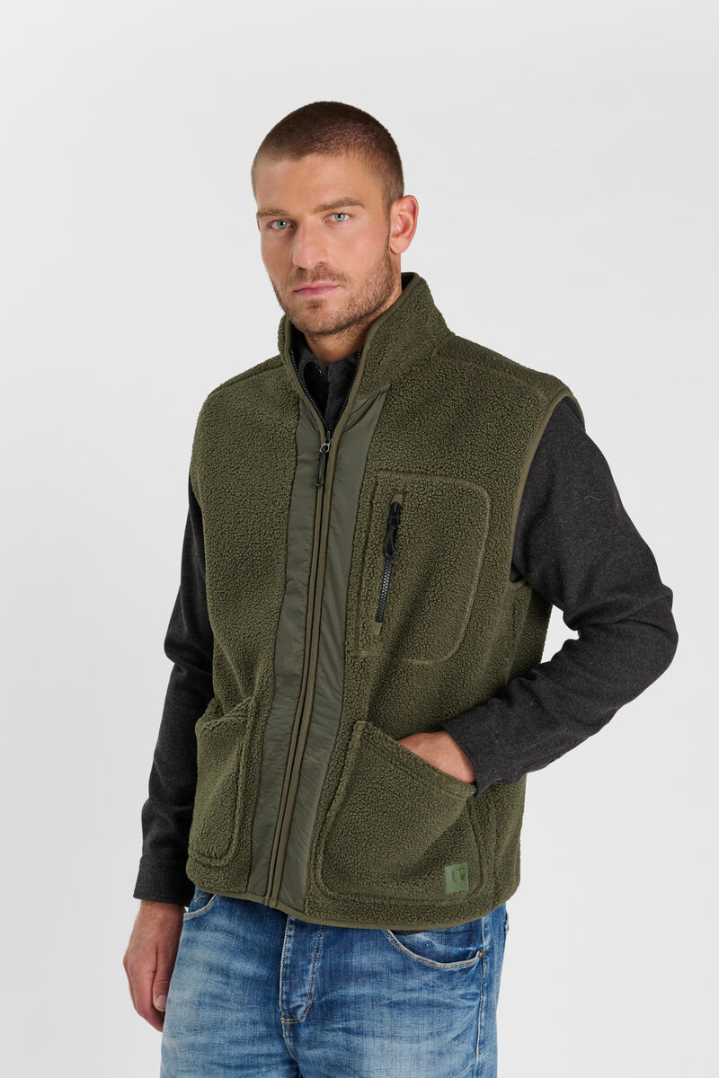 Sleeveless jacket LE TEMPS DES CERISES Khaki