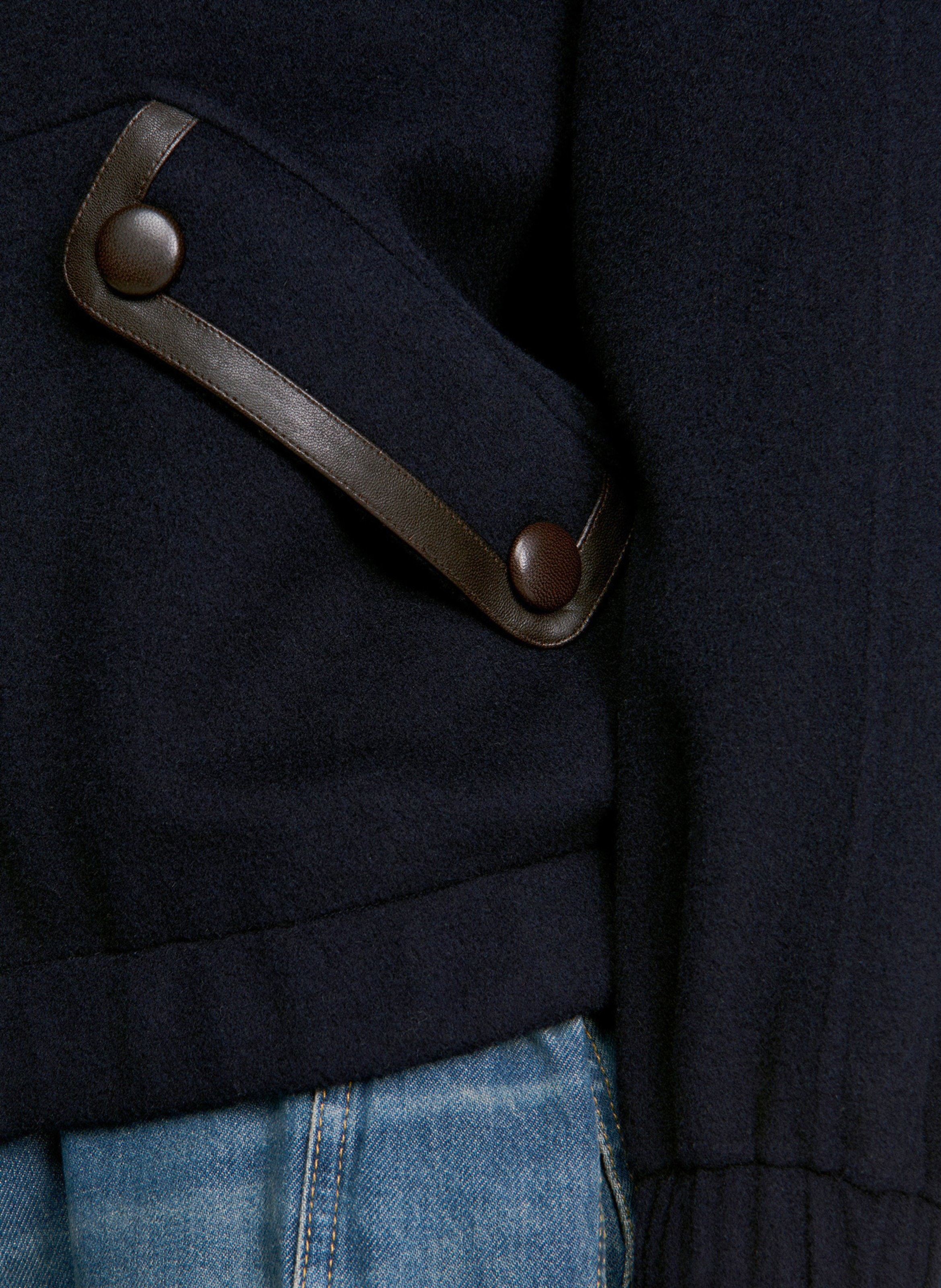 Effen wollen jas met capuchon SANDRO Blauw