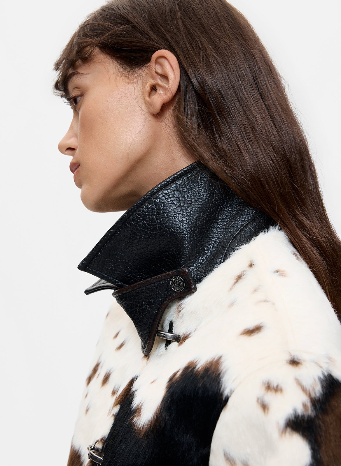 Veste droite en fourrure synthétiqu DESIGUAL Blanc