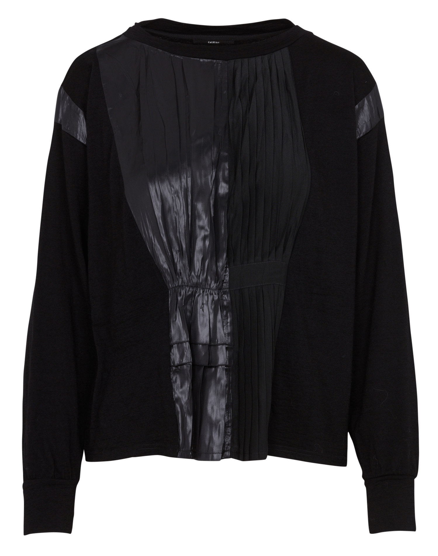 Weites Langarm-T-Shirt aus Wolle COTELAC Schwarz