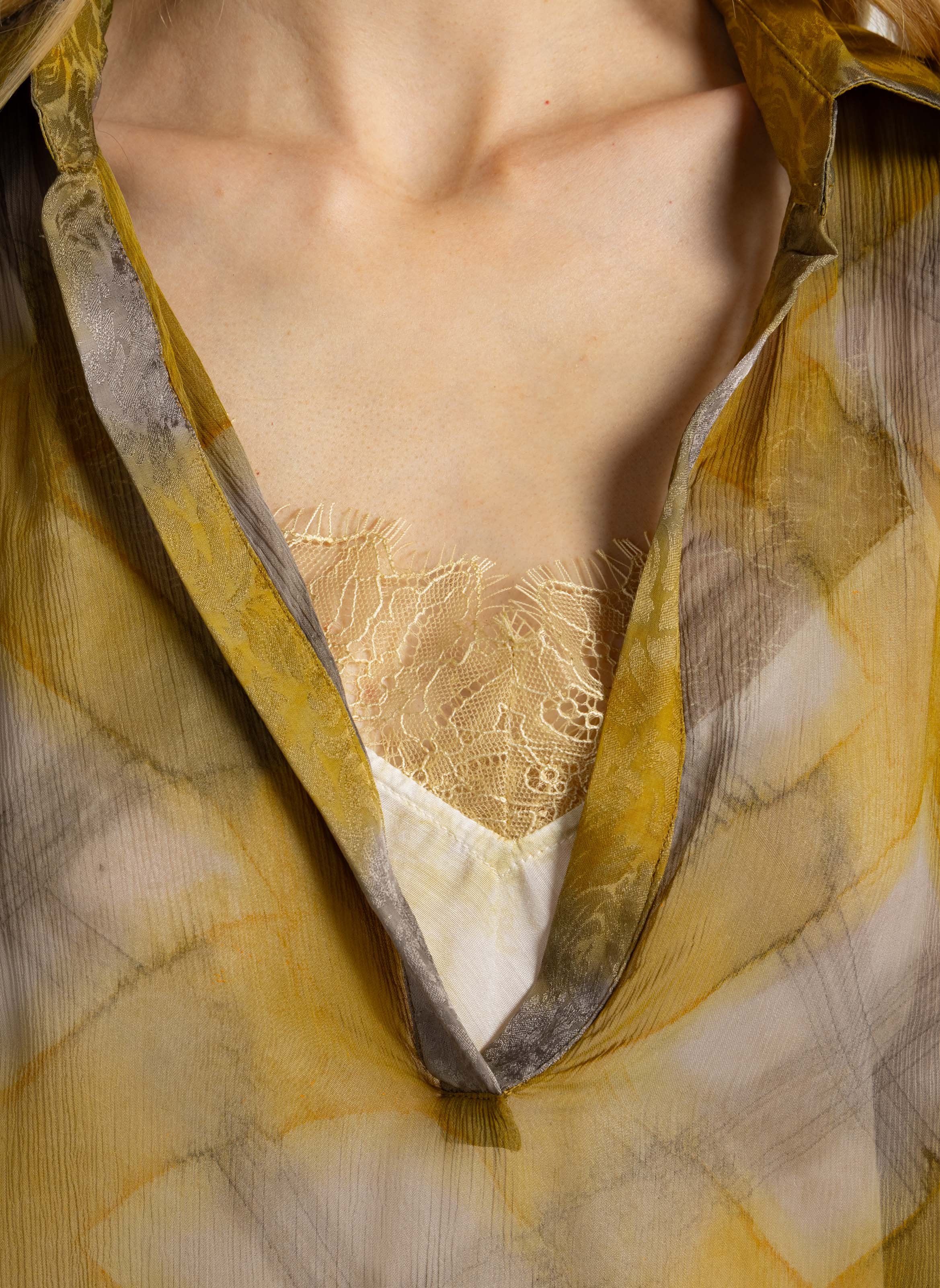 Ruimvallende blouse met print MES DEMOISELLES Geel