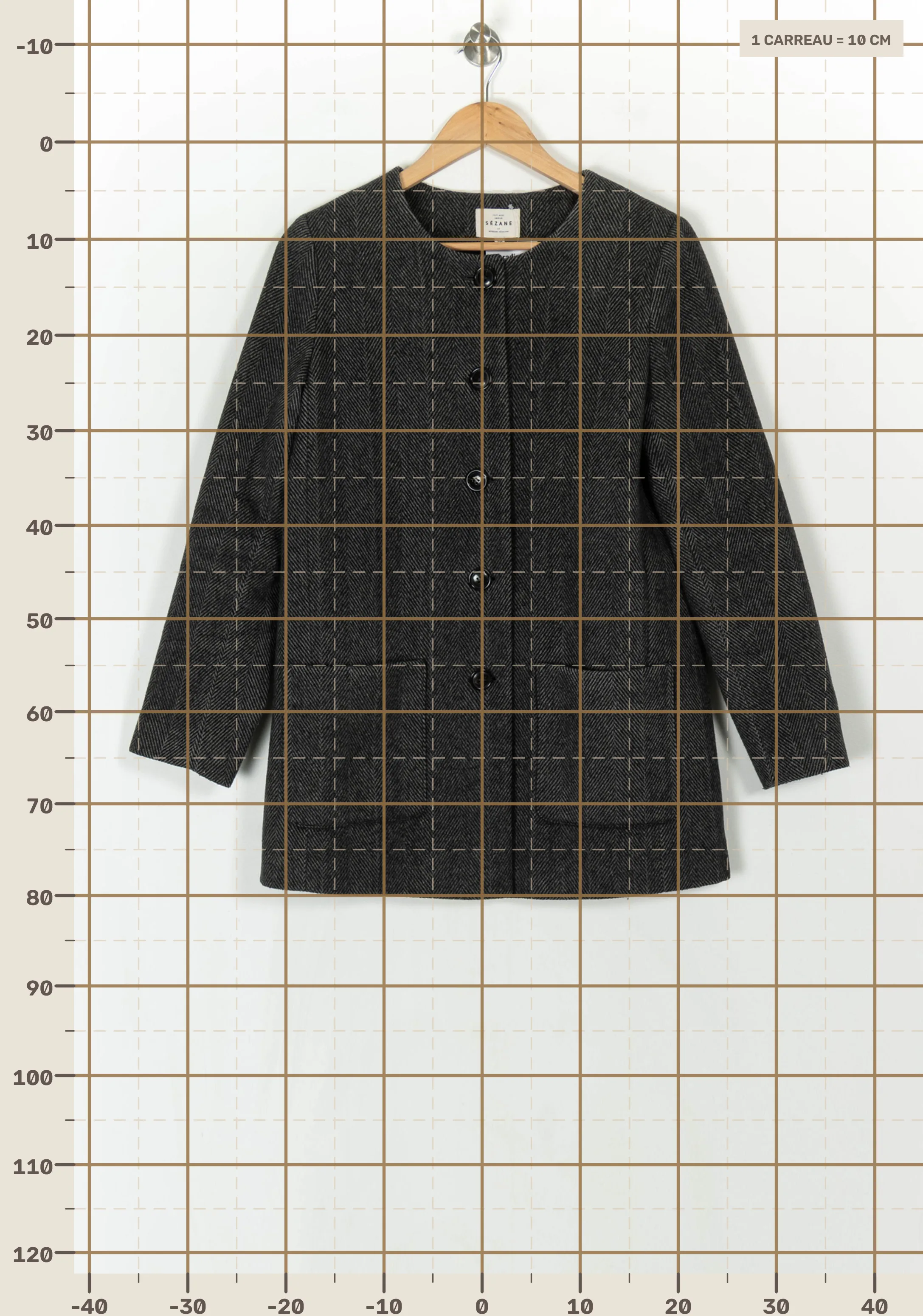 Manteau court SEZANE - Seconde main Gris