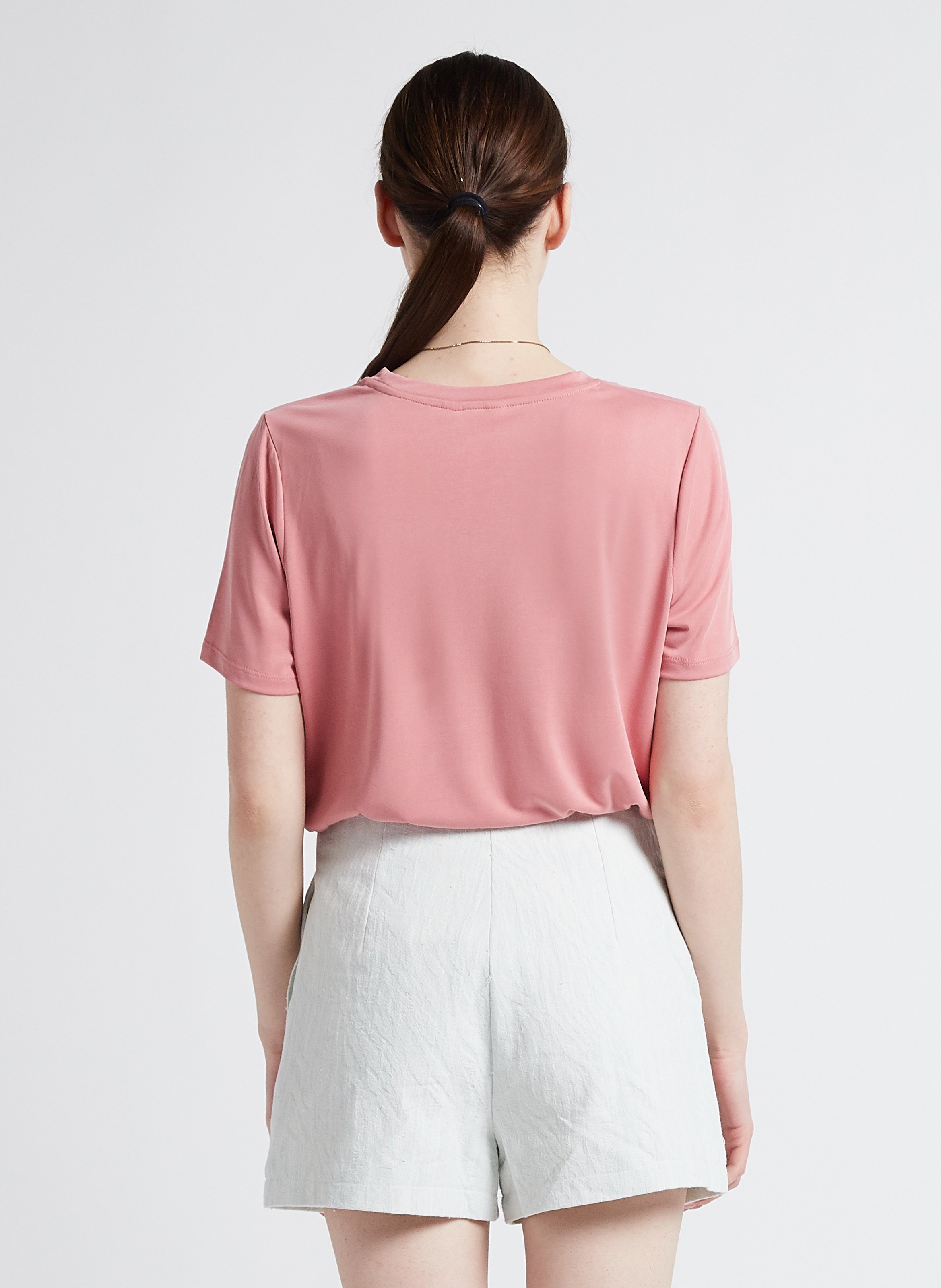 Tee-shirt col rond  Rose