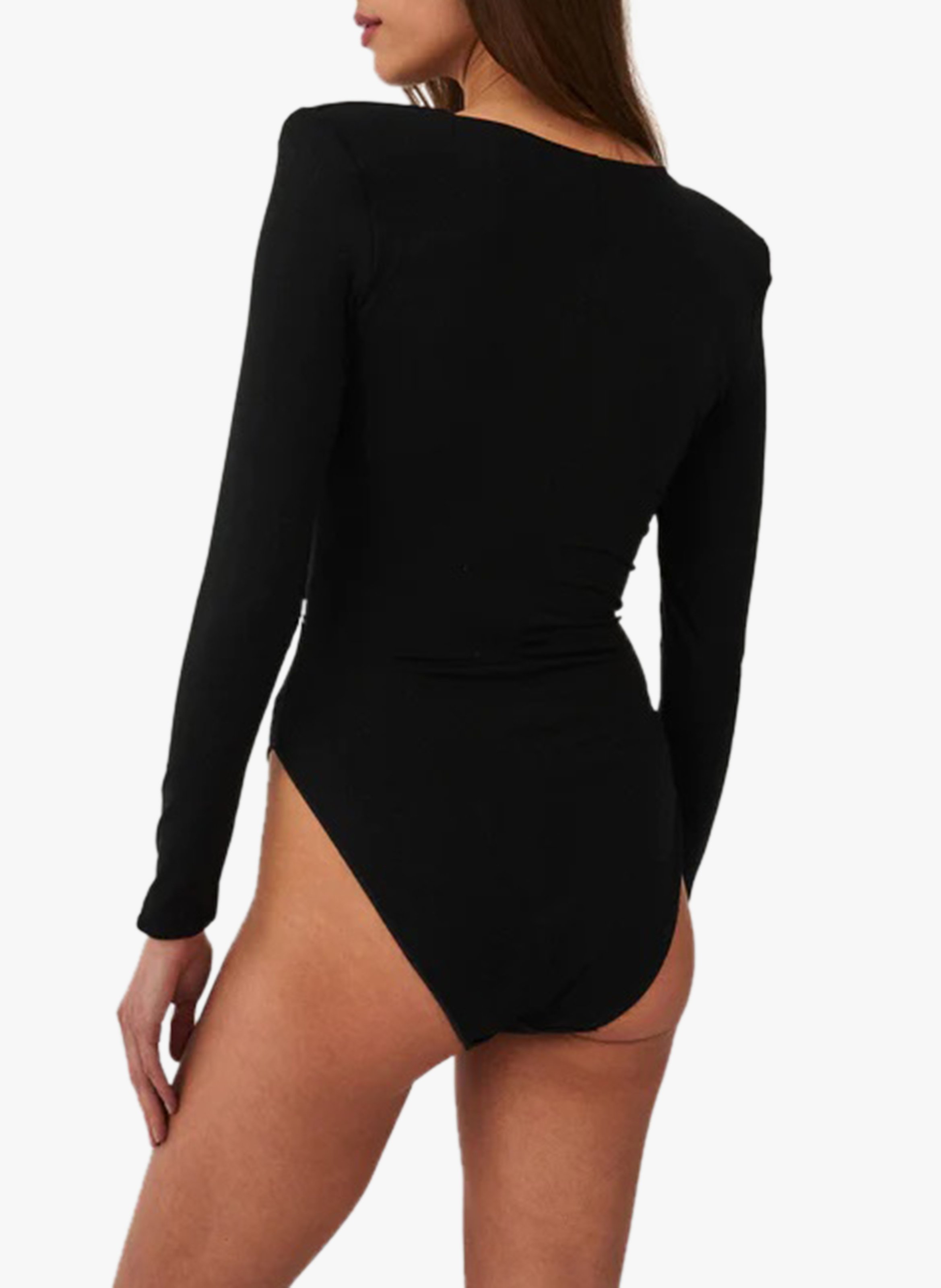 Body met ronde kraag en deelnaden UNDRESS CODE Zwart