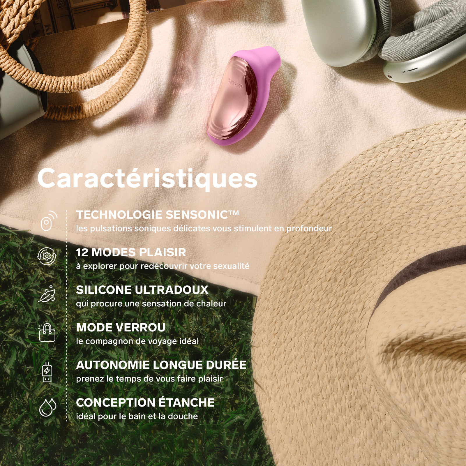 Sonic clitoral stimulator travel version LELO Rose