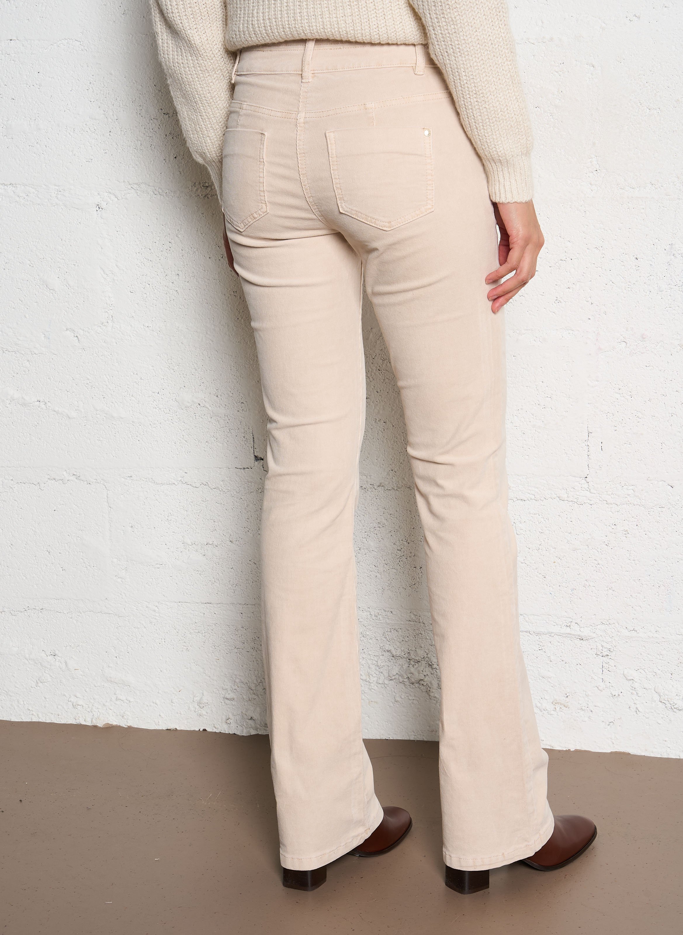 Cordhose, Slim Fit MORGAN Beige
