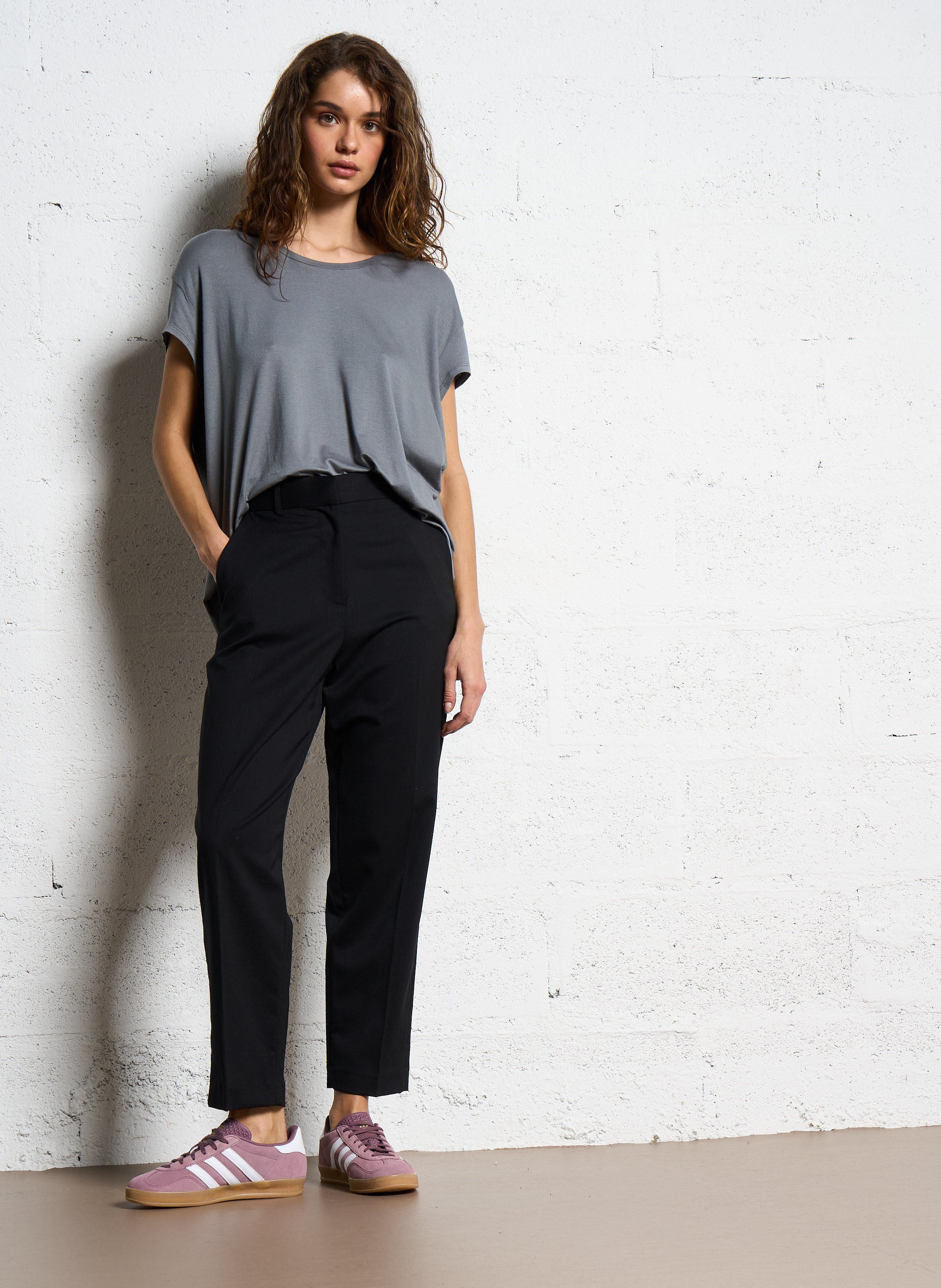 Tee-shirt col rond MARGAUX LONNBERG Argent