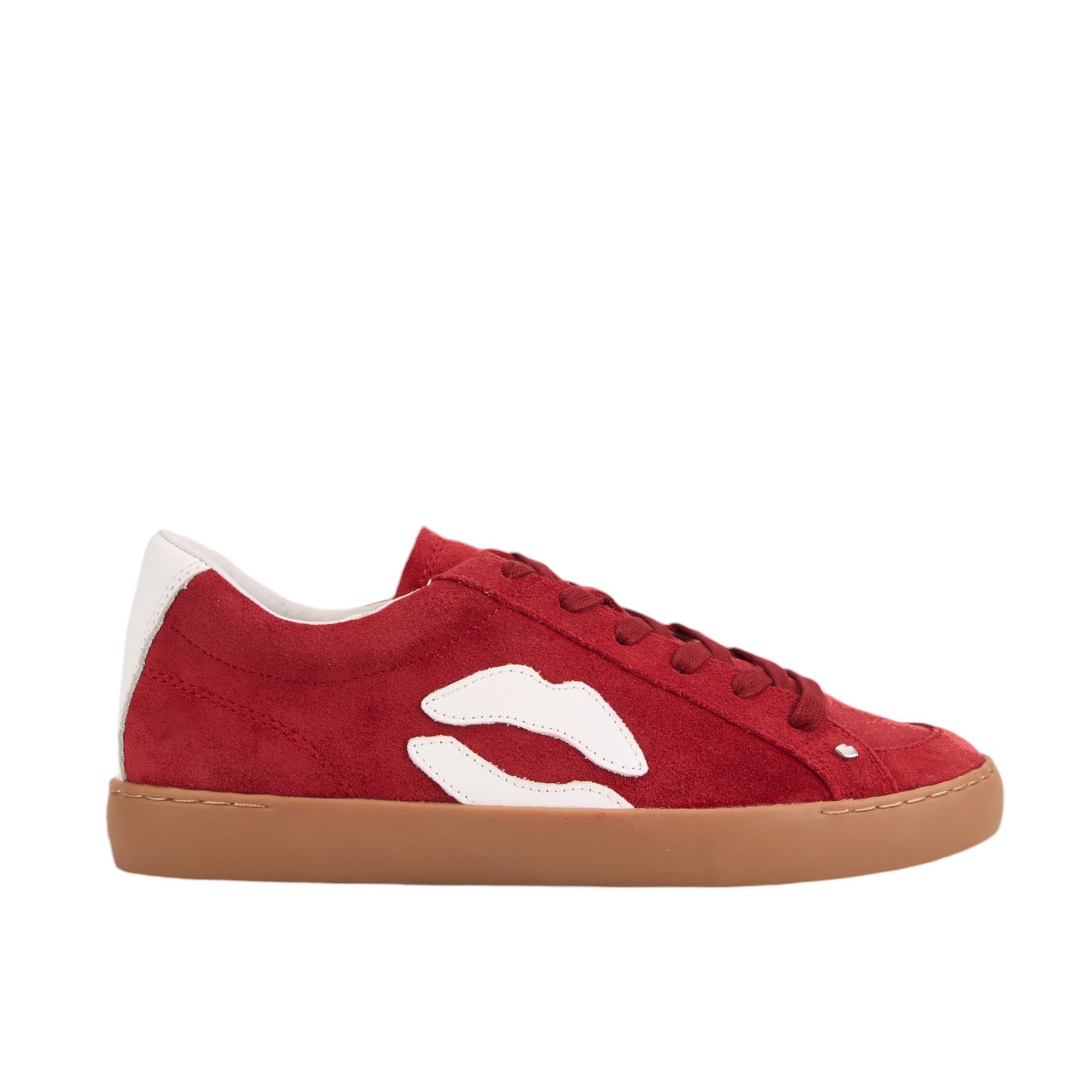 Jimmy leather sneakers BONS BAISERS PARIS Red
