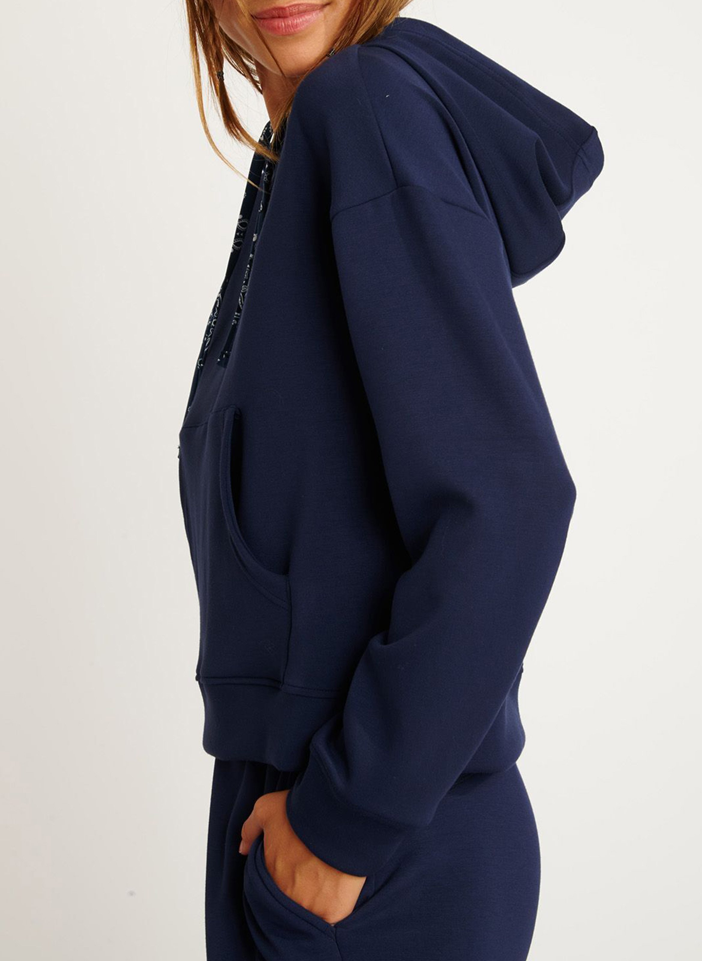 Sweat à capuche droit BANANA MOON Bleu