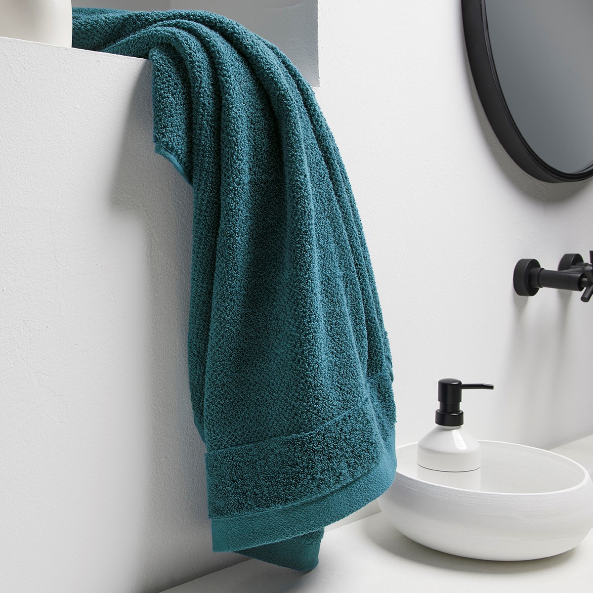 Solid color cotton beach towel TODAY LINGE DE MAISON Blue