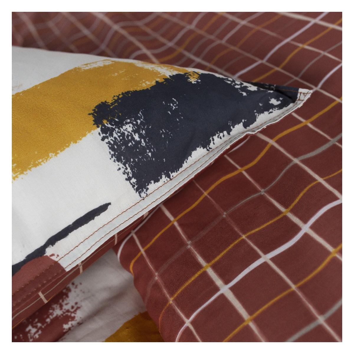 Printed cotton bedding set TODAY LINGE DE MAISON Red