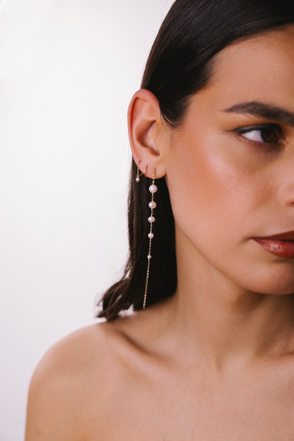 Chain earrings YAY White