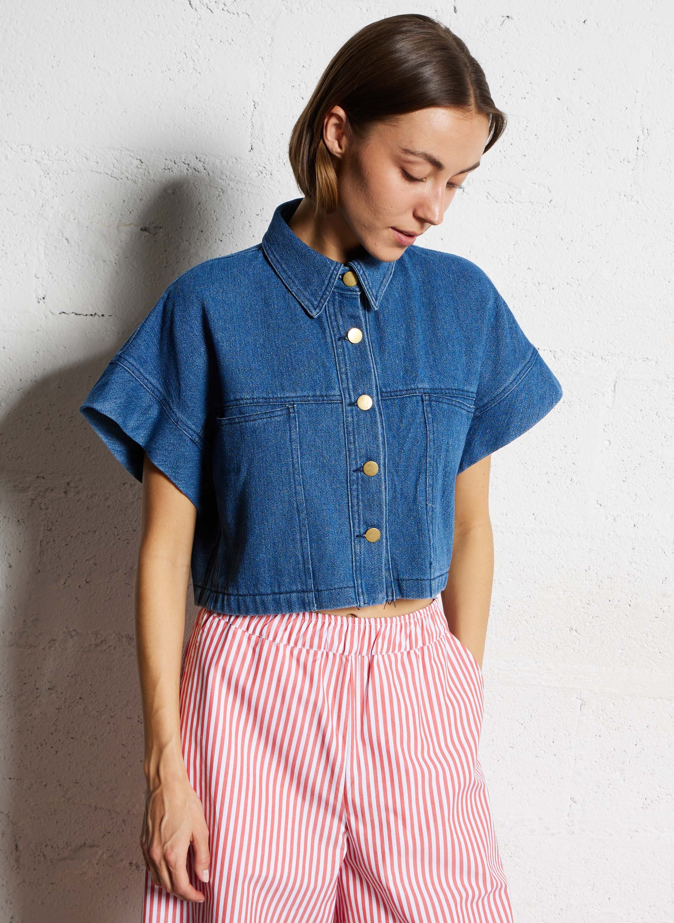 Wide cotton trousers  STELLA NOVA Red