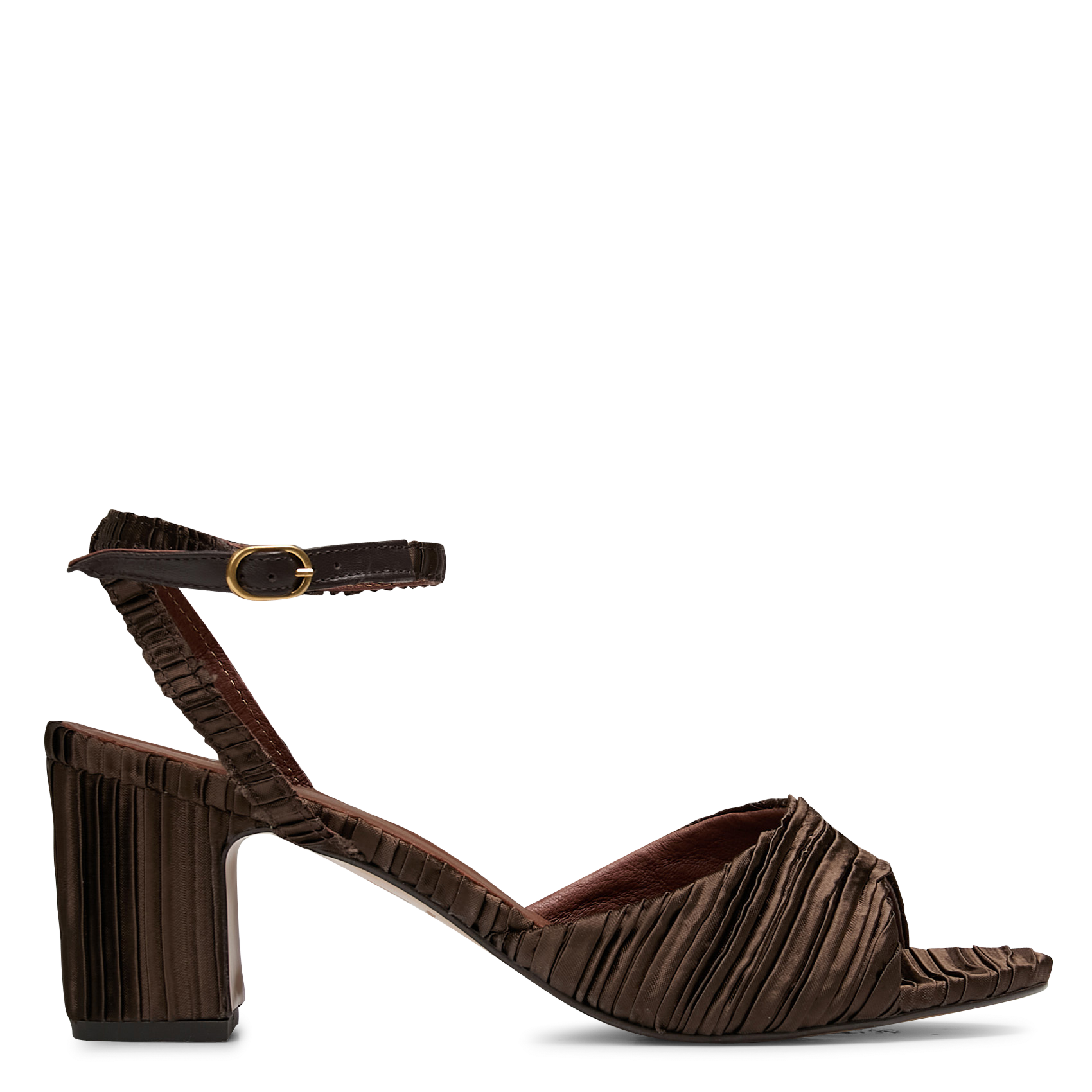 Sandales à talon en cuir ANONYMOUS COPENHAGEN Marron