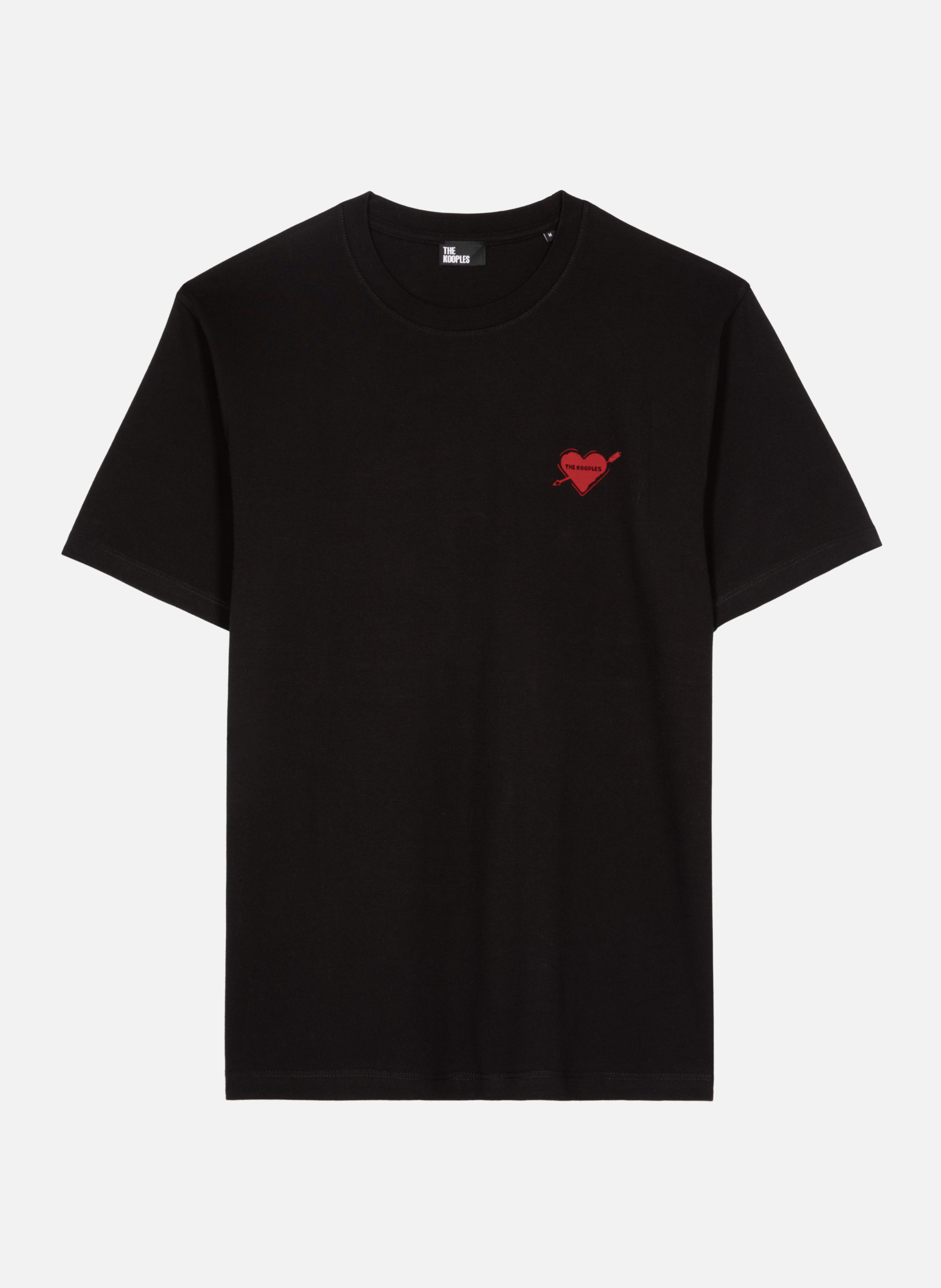 T-shirt with heart flocking THE KOOPLES Black