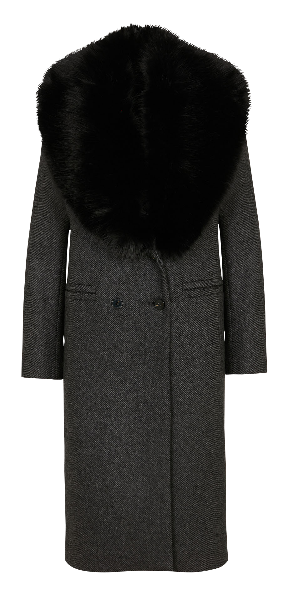 Long wool blend coat IKKS Grey