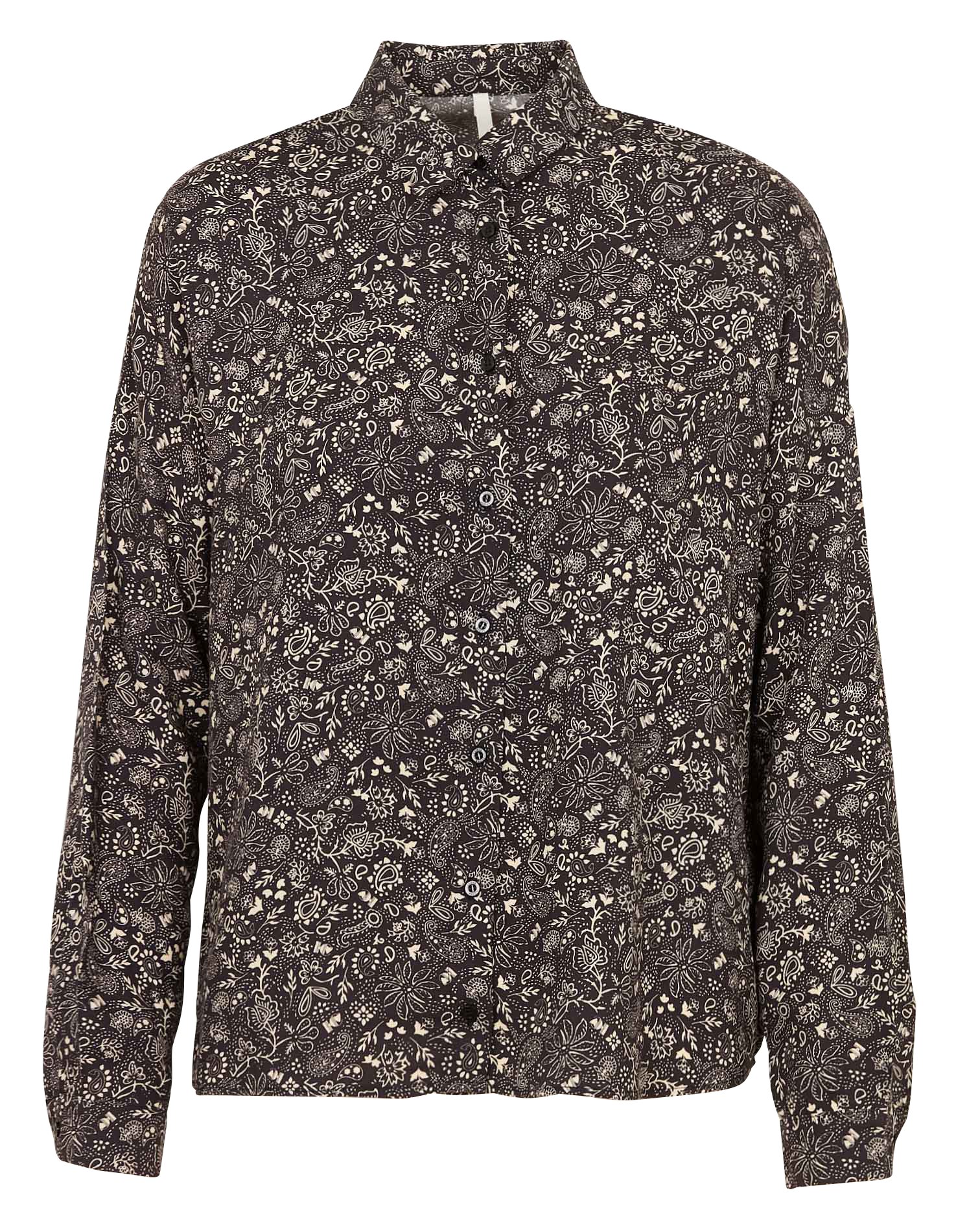 Chemise ample col classique imprimée I CODE Noir