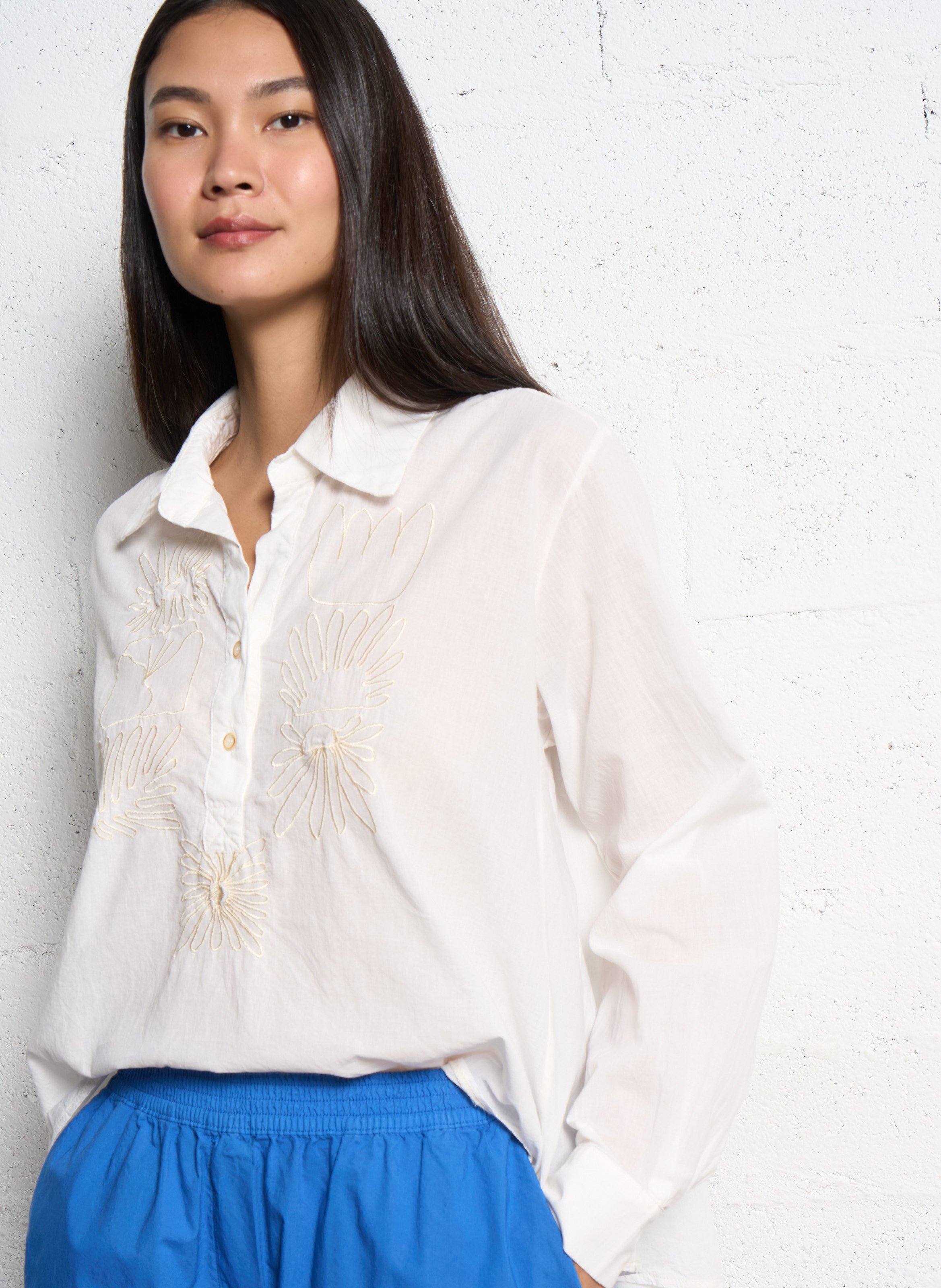 Cotton blouse with classic collar TINSELS