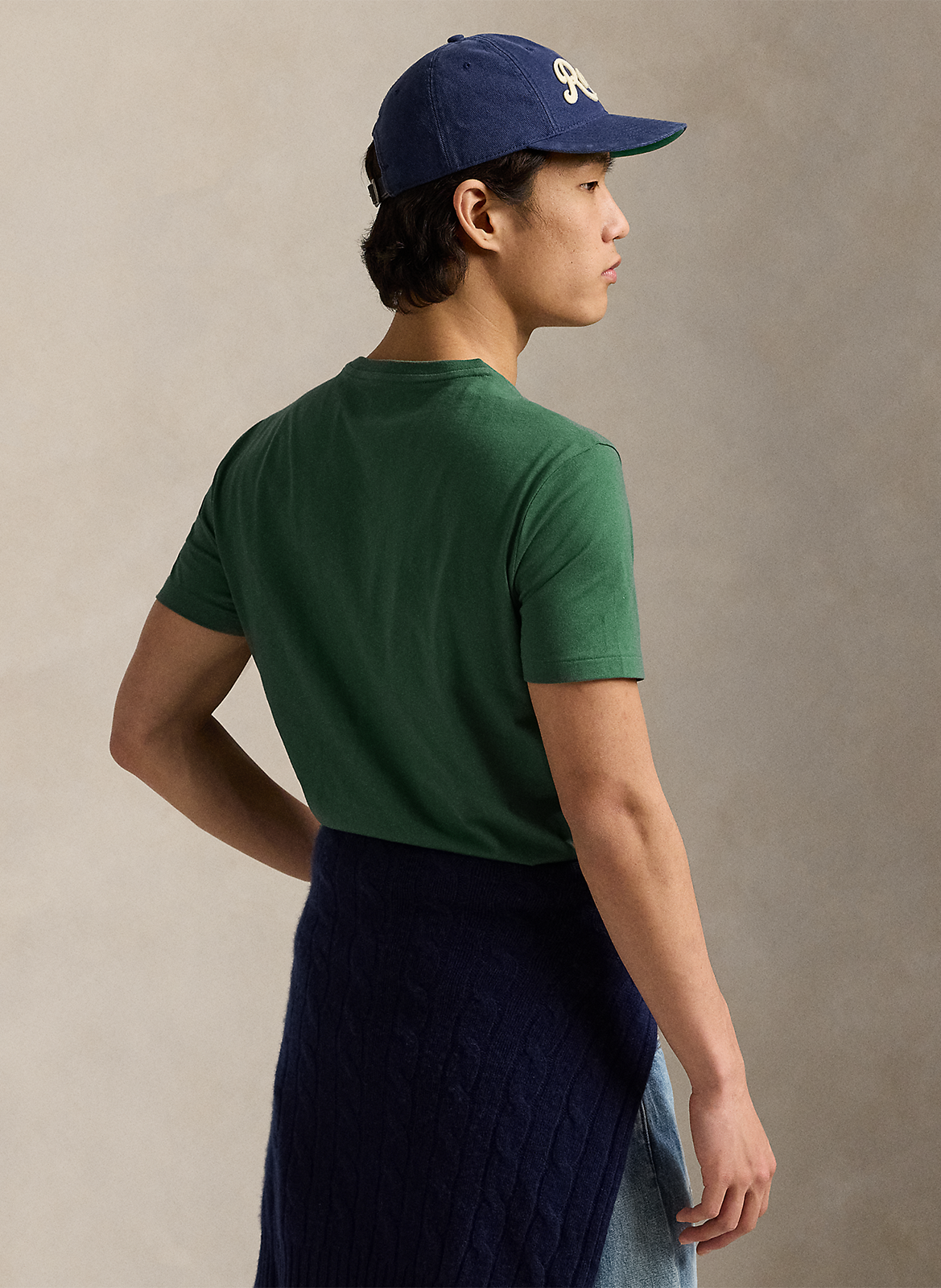 Tee-shirt col rond slim-fit en coton POLO RALPH LAUREN Vert