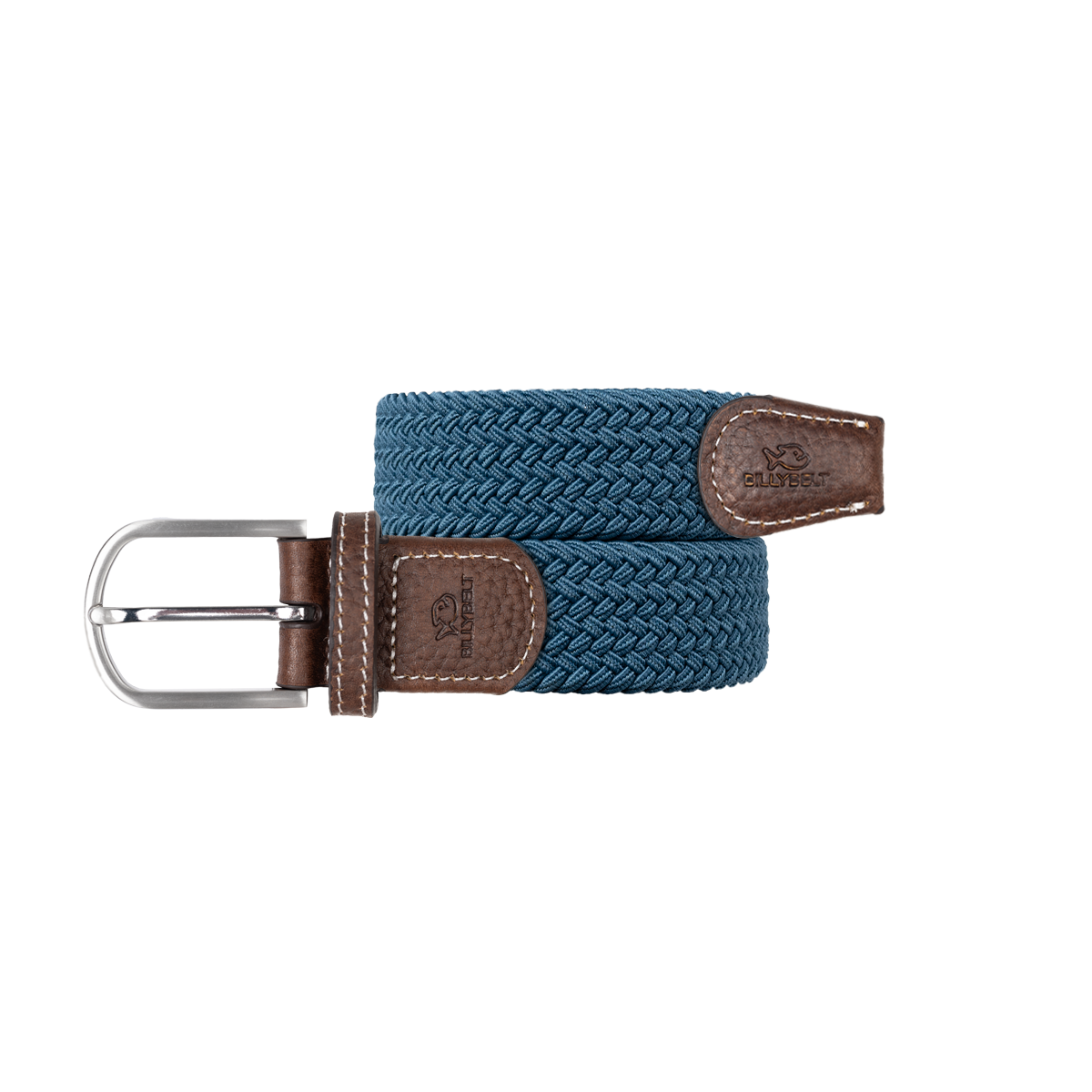 Solid Elastic Braided Belt  Bleu