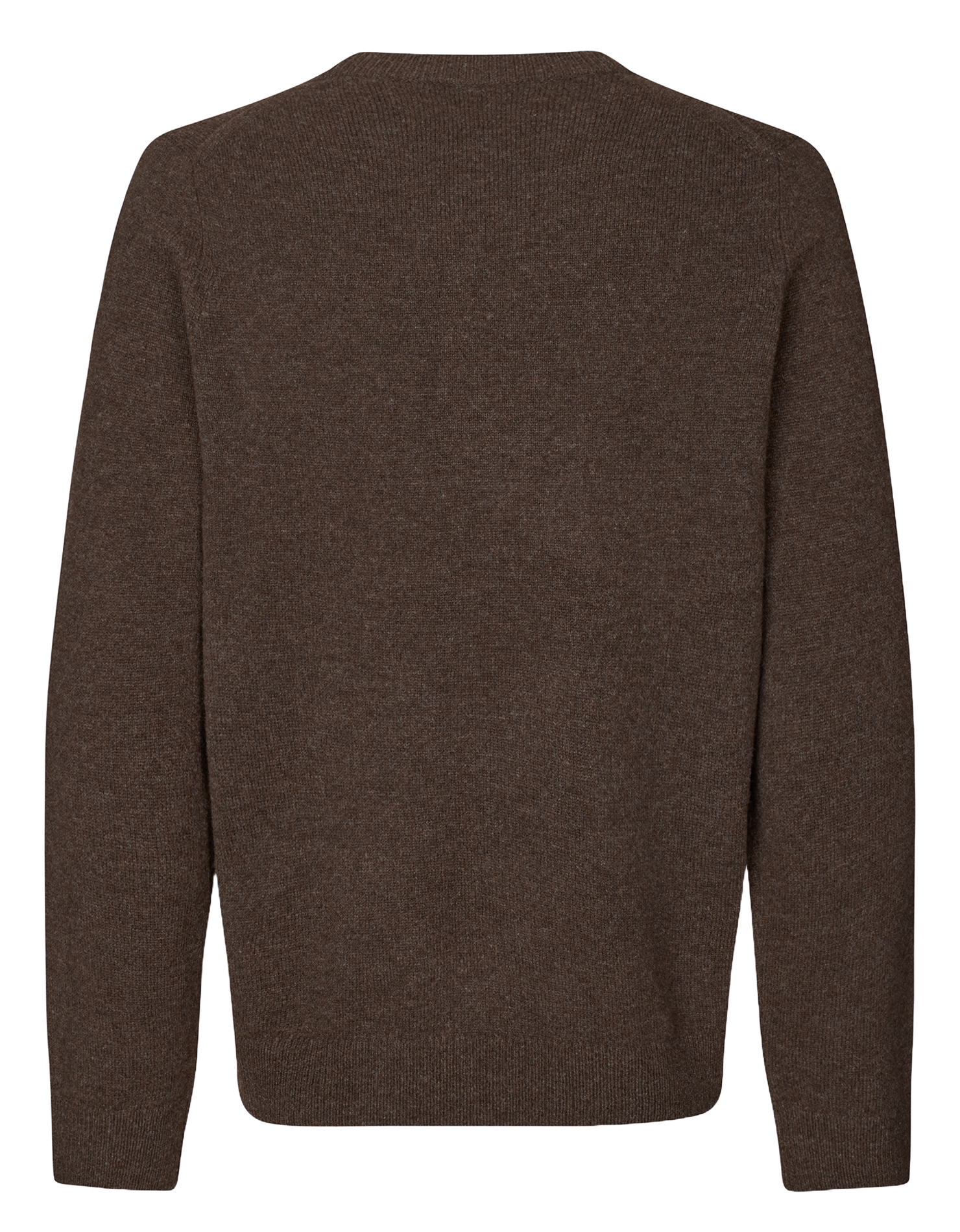 Pull col rond en laine mérinos SAMSOE SAMSOE Marron