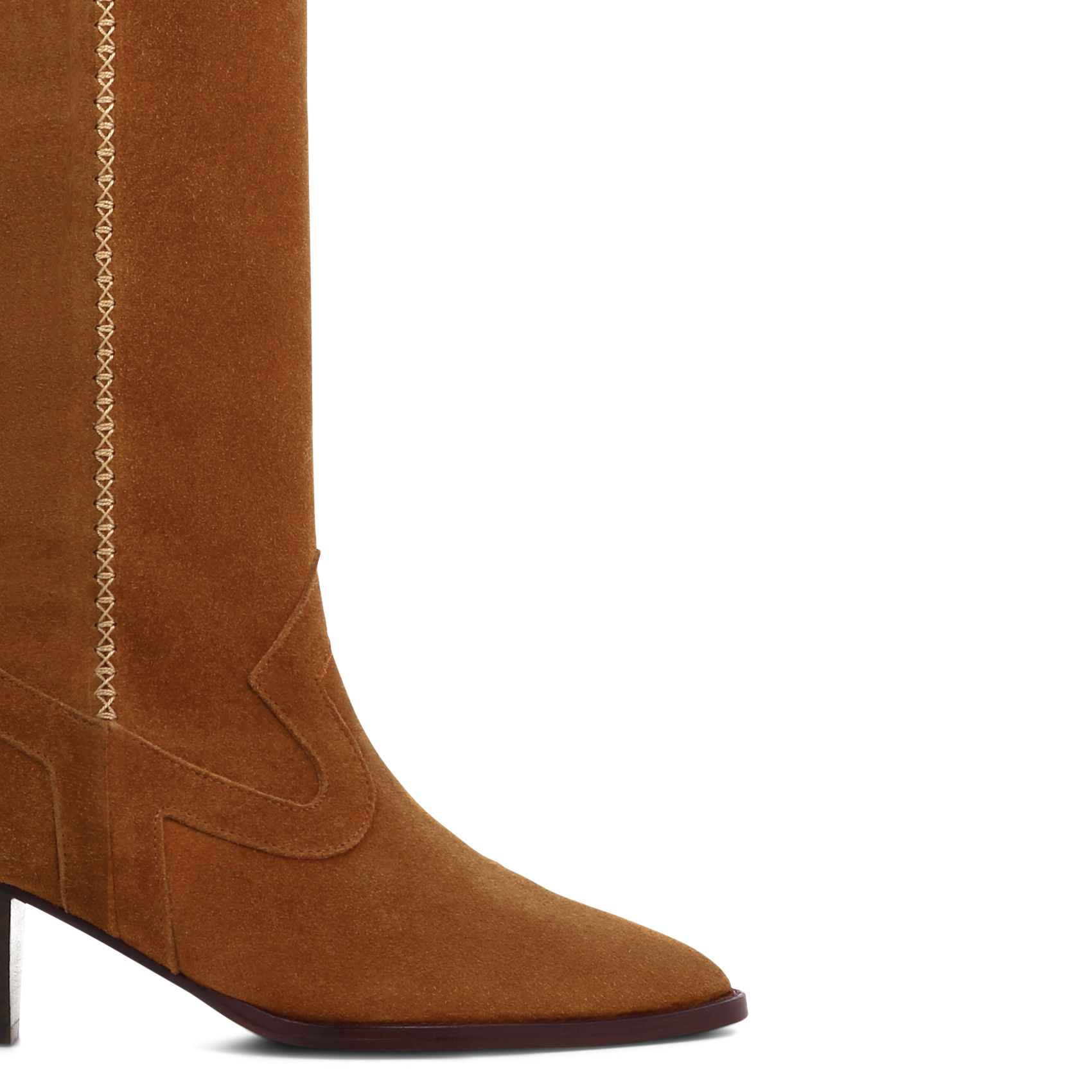 Bottes en cuir velours SOCQUE PARIS Beige