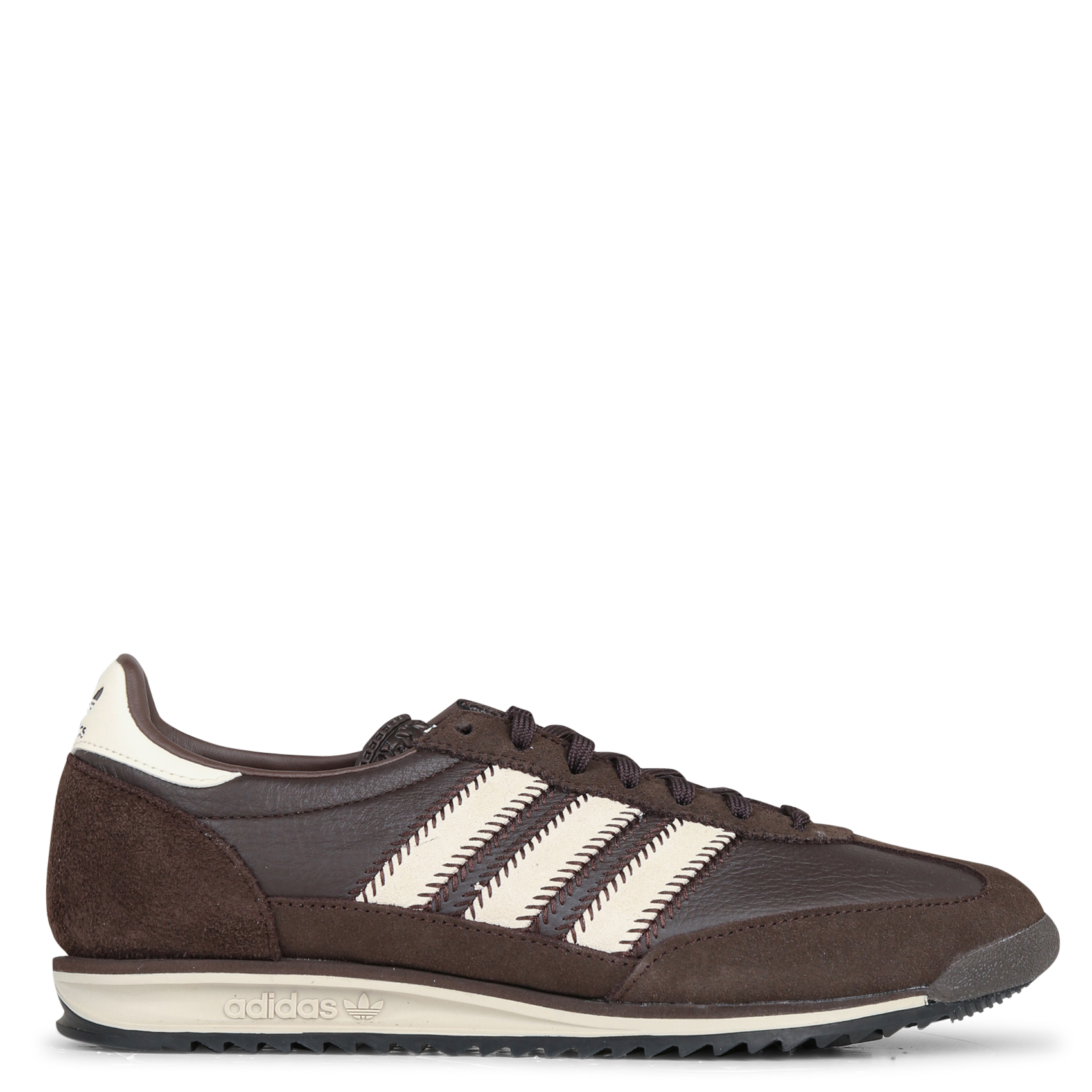 Baskets basses à lacets en cuir  ADIDAS Marron