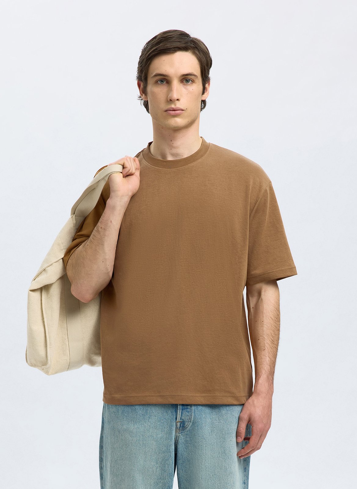 Tee-shirt oversize en coton bio mélangé SELECTED