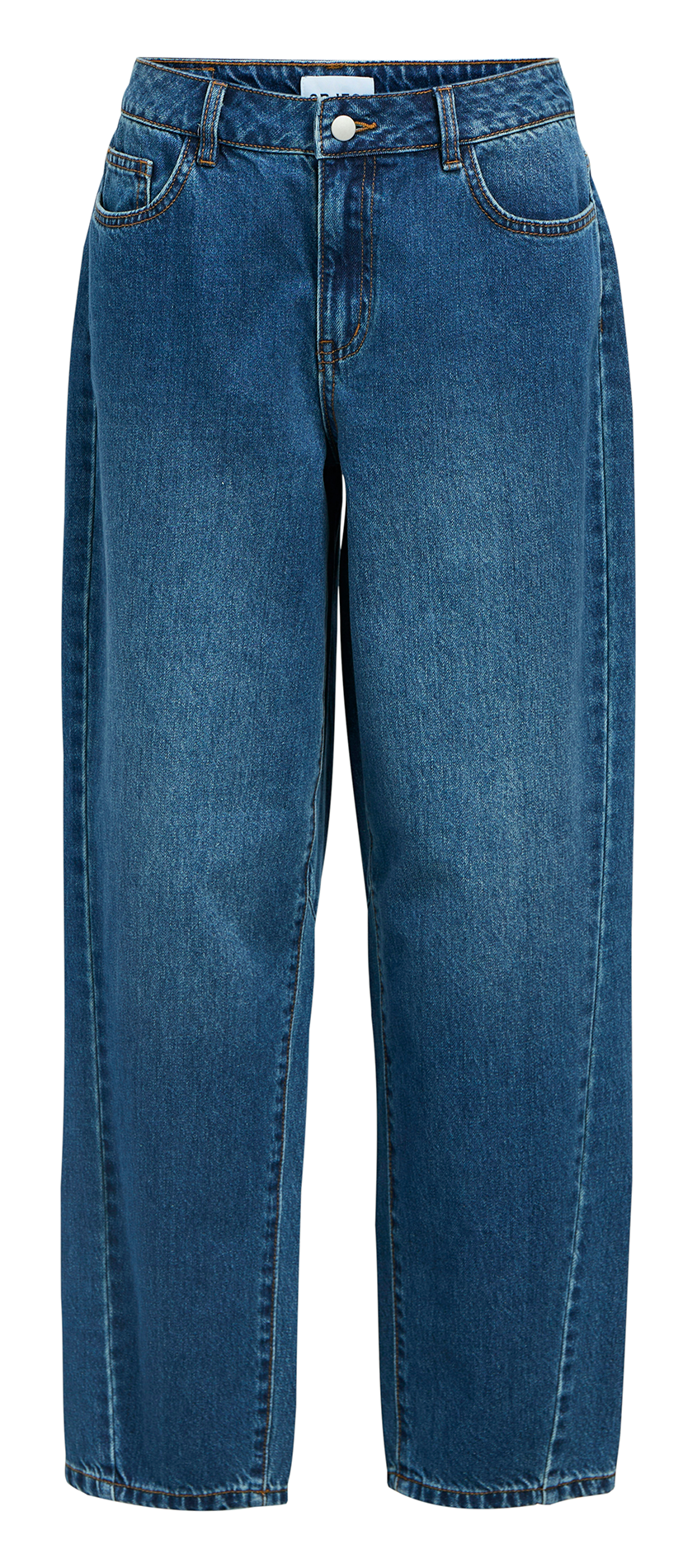 Wide leg organic cotton blend jeans OBJECT Blue