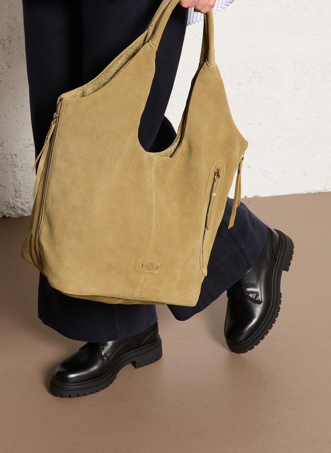 Cabas en cuir MILA LOUISE Vert