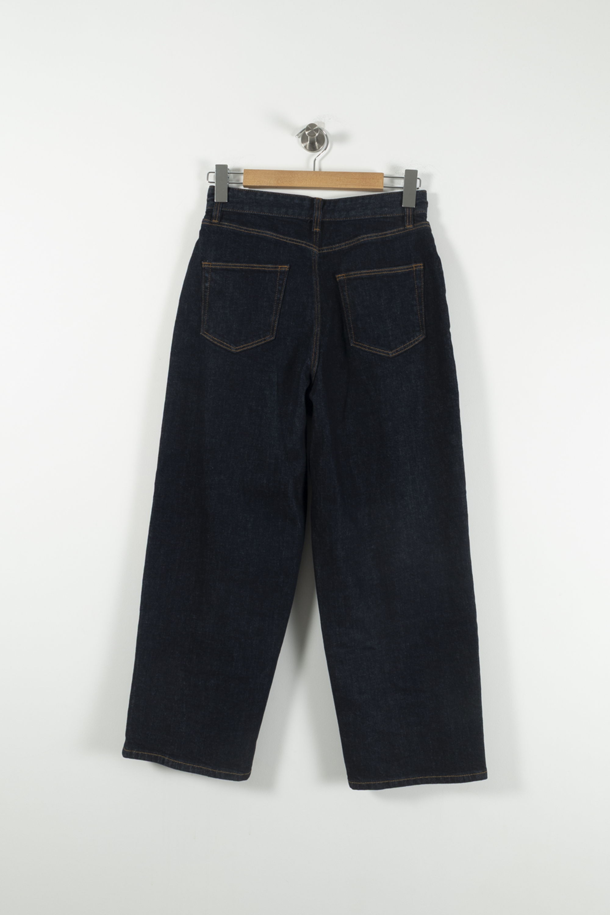 Cropped slim jeans with studs COMPTOIR DES COTONNIERS - Seconde main Blue