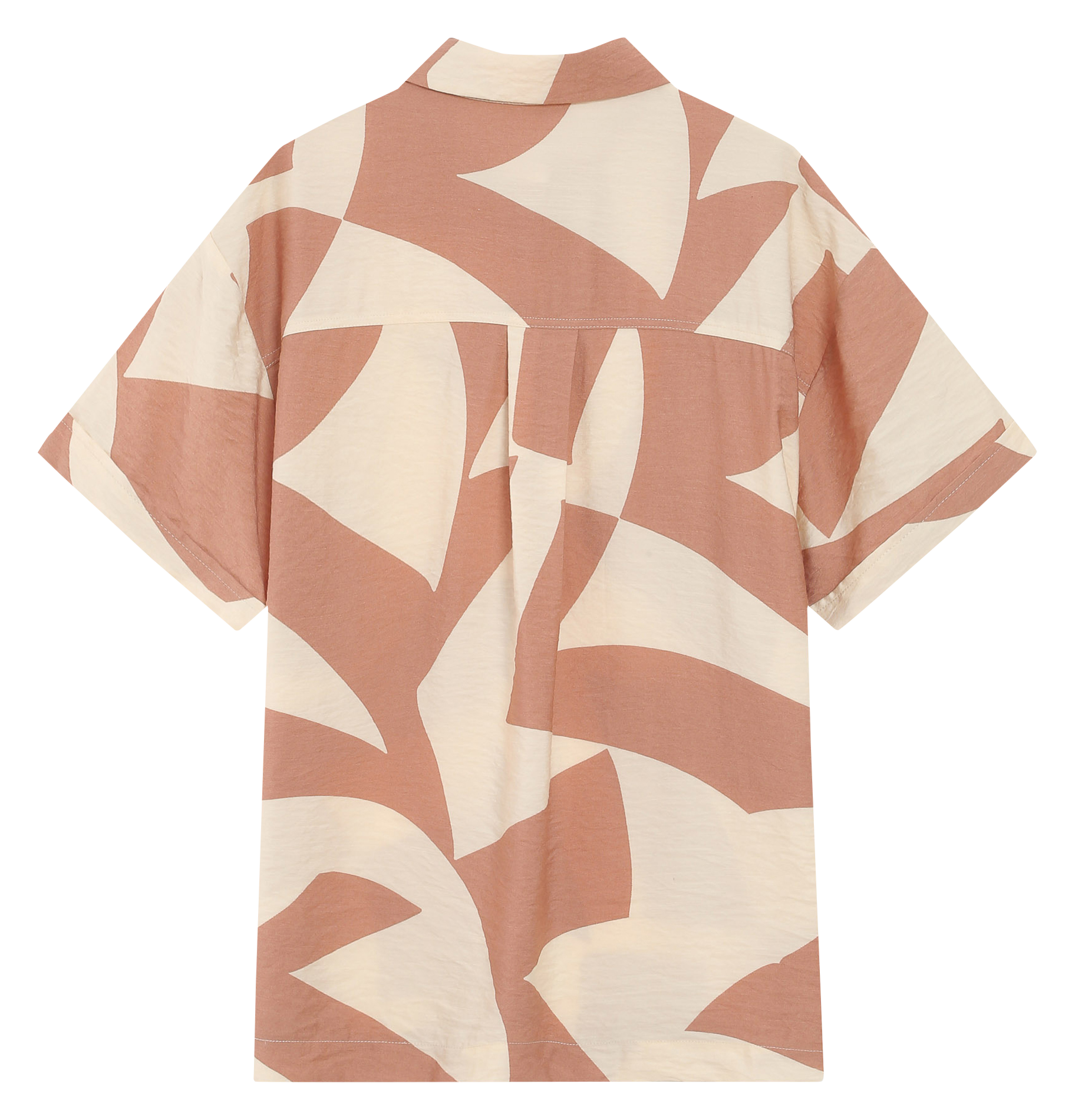 Chemise droite col classique imprimée GRACE ET MILA Marron