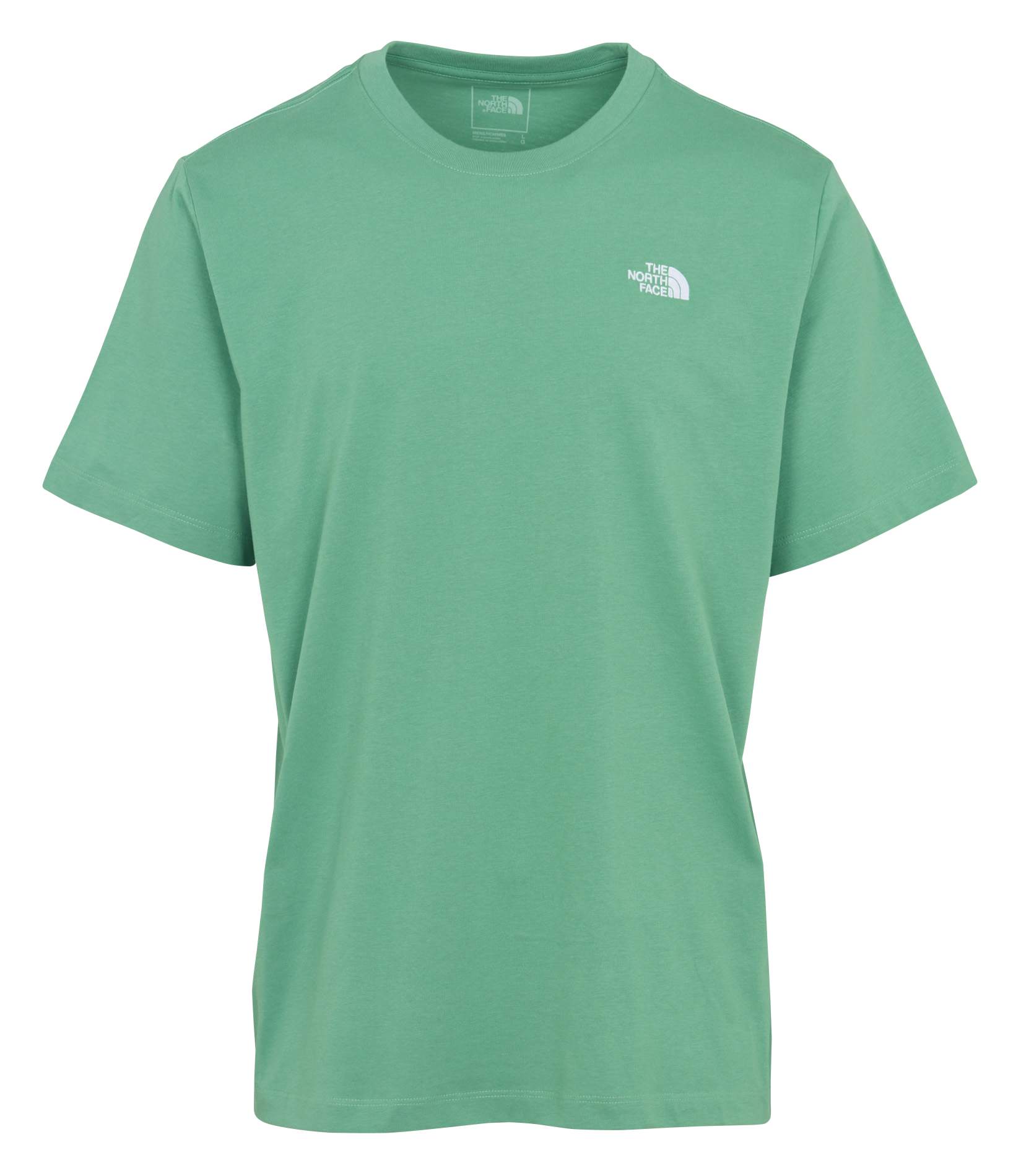 Tee-shirt droit col rond brodé en coton THE NORTH FACE Vert