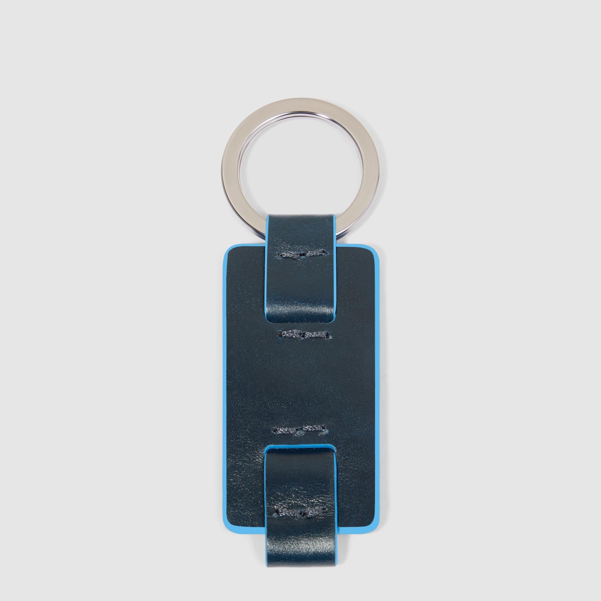 Asia leather keyring PIQUADRO Blue