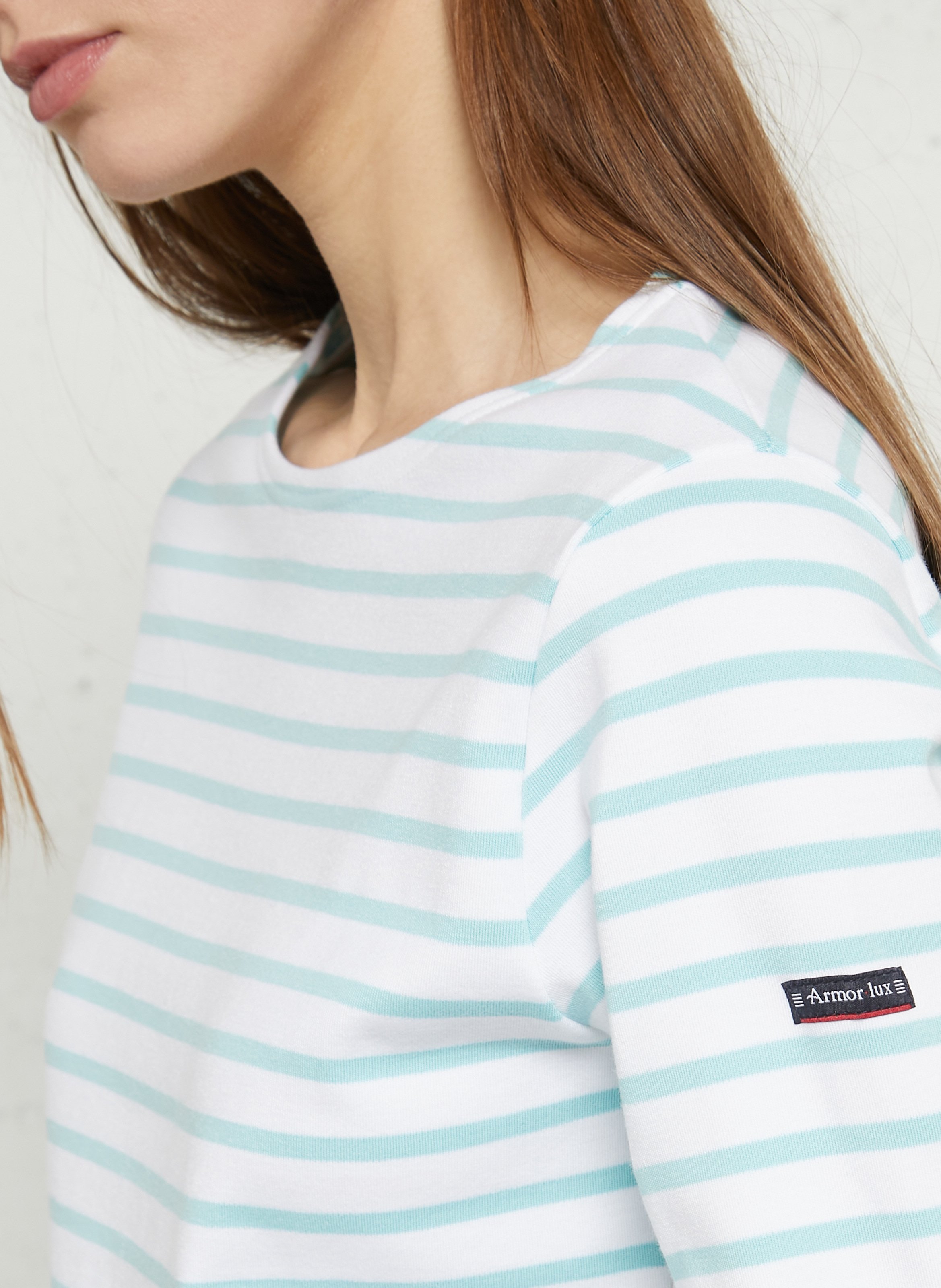 Matrosenshirt aus dicker Baumwolle mit U-Boot-Ausschnitt ARMOR LUX Weiss