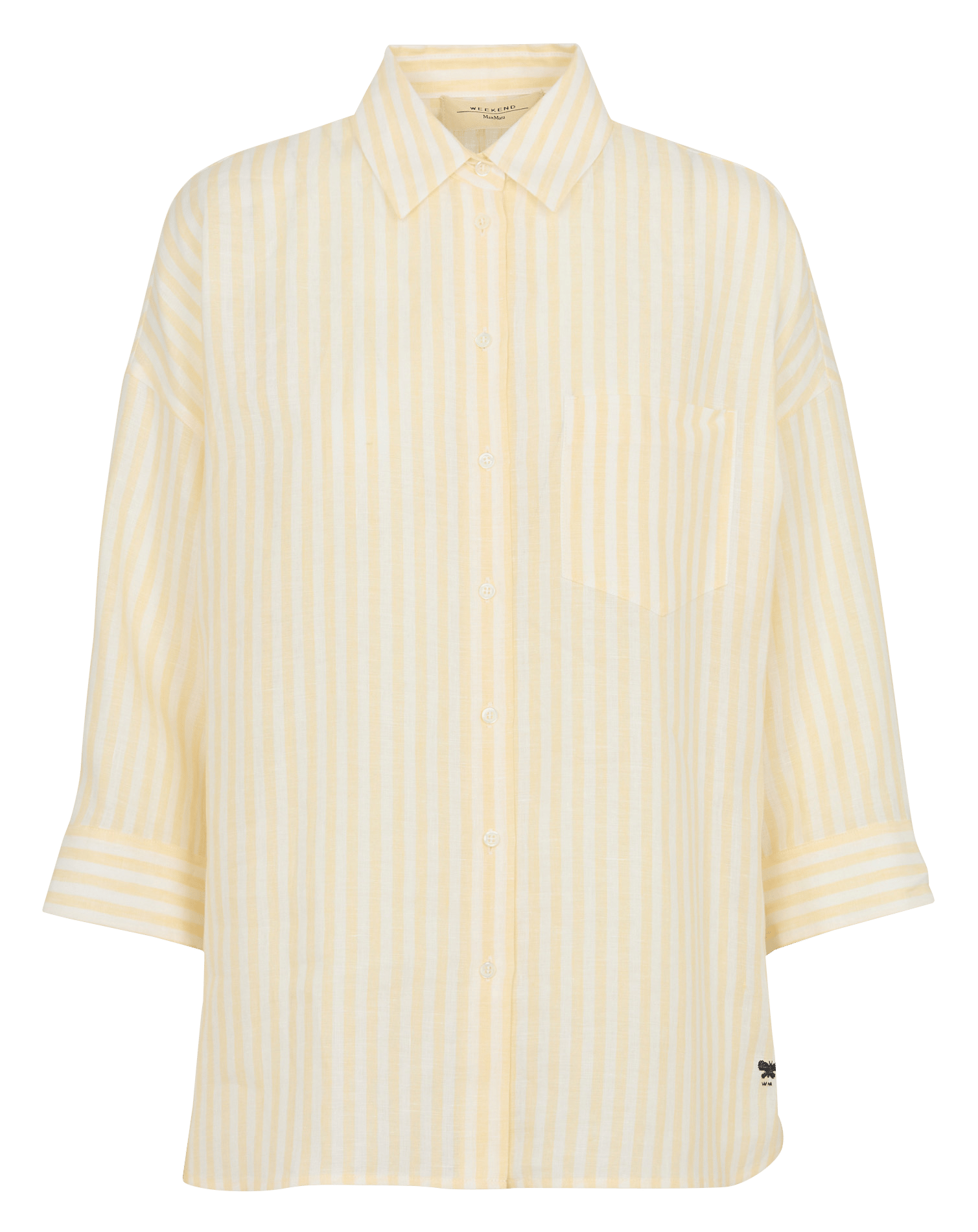 Oversized Linen Striped Shirt MAX MARA WEEK END Yellow