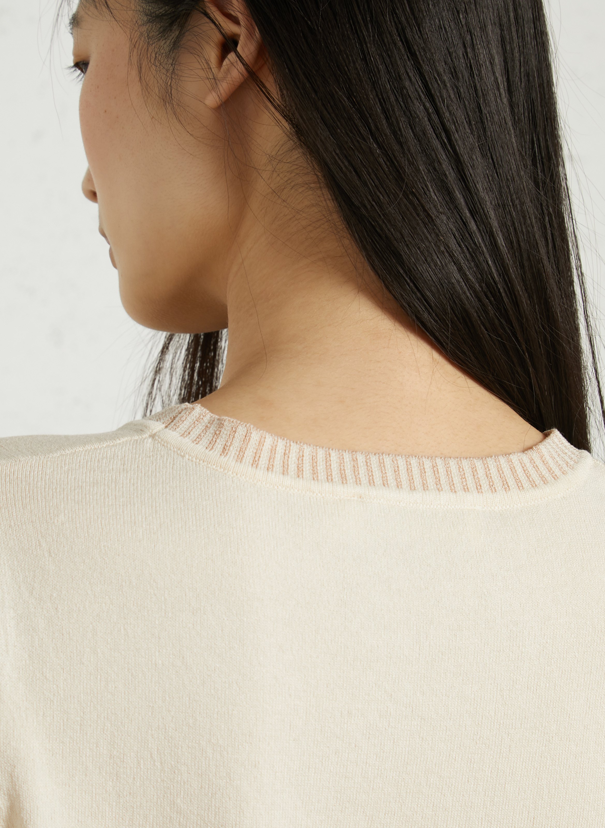 Pull droit col rond LA PETITE ETOILE Blanc