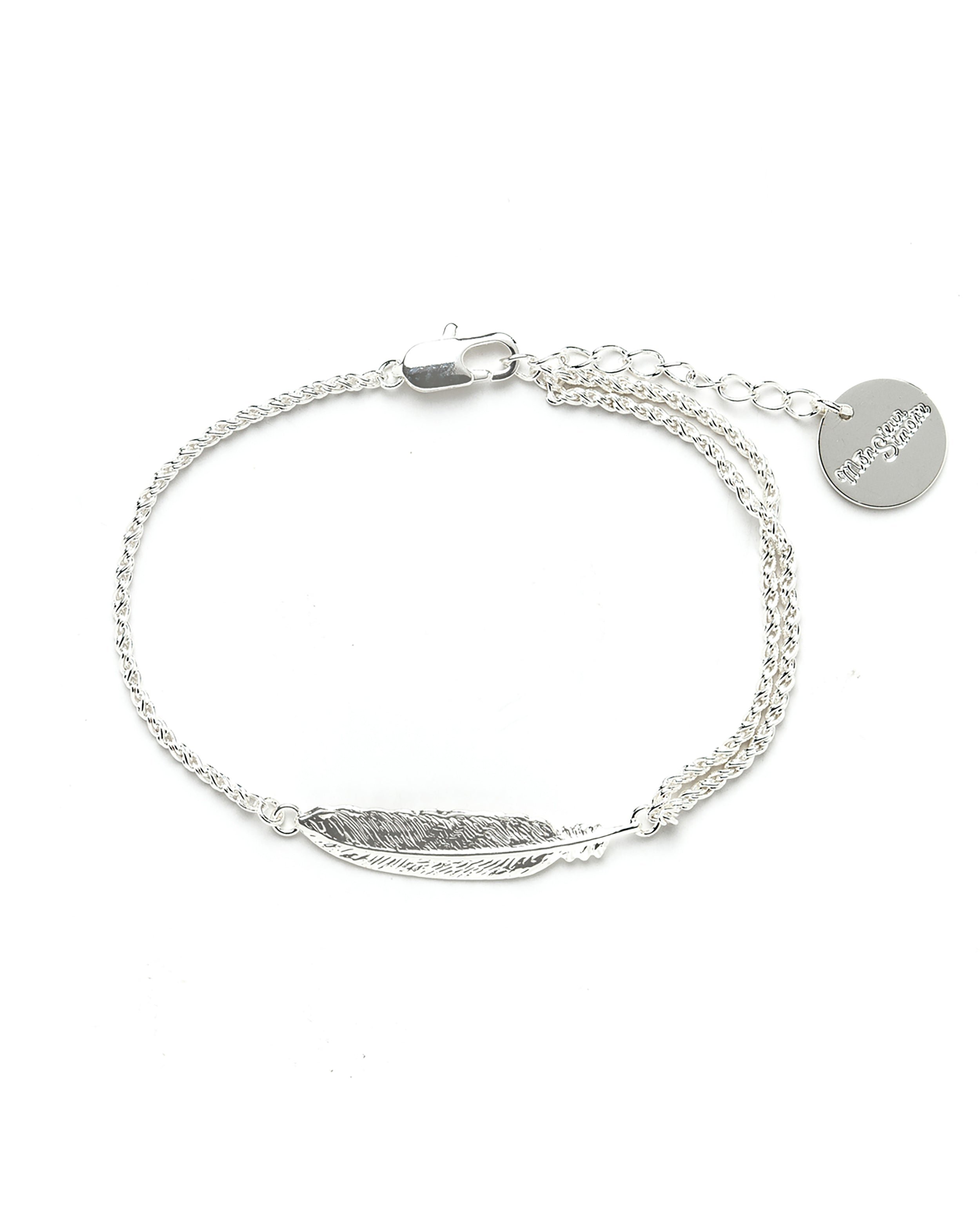 Gold-plated feather bracelet MONSIEUR SIMONE Silver