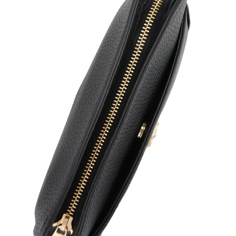 Crossbody bag in cowhide leather Black