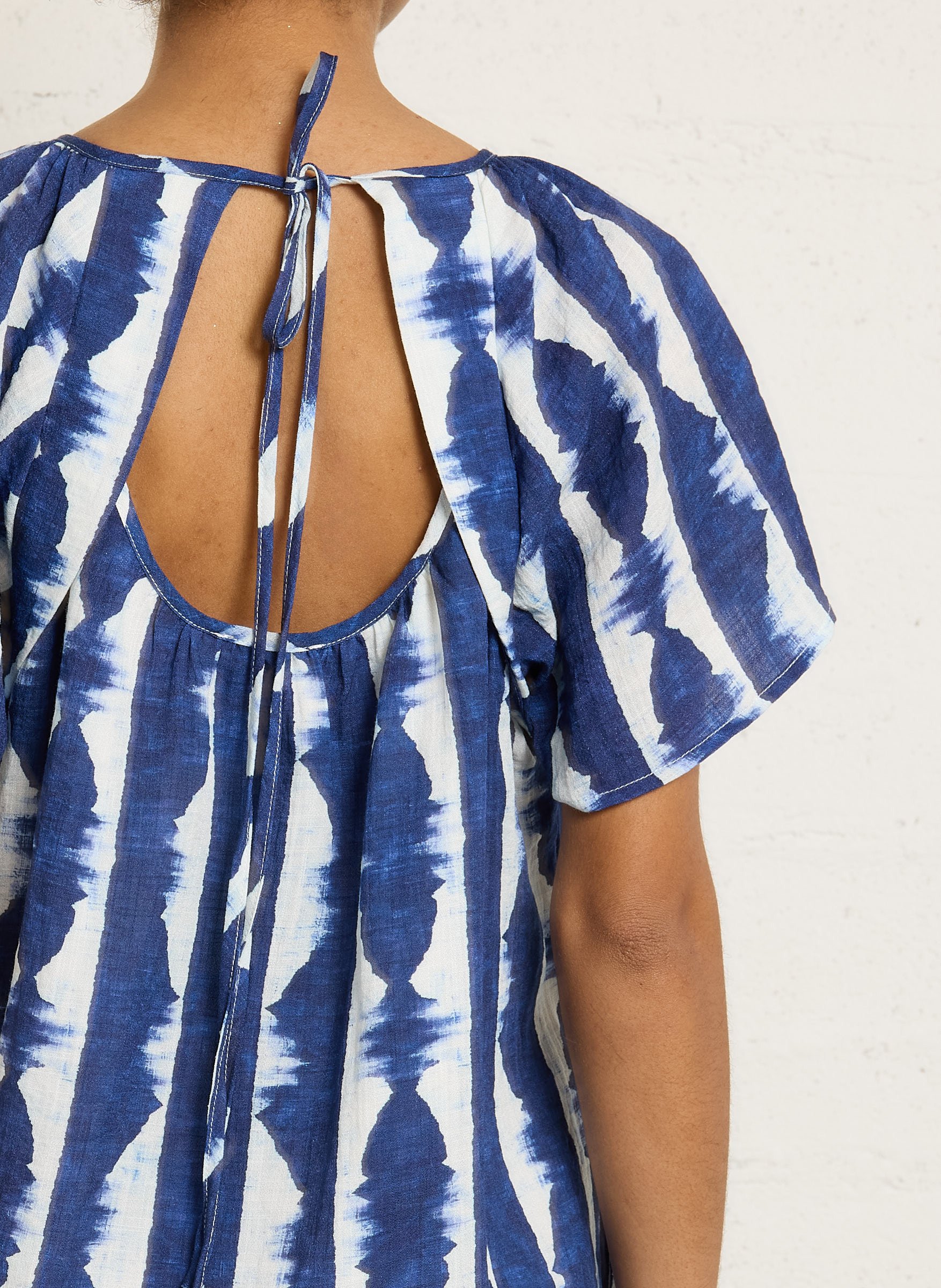 Robe droite en coton THE KORNER Bleu