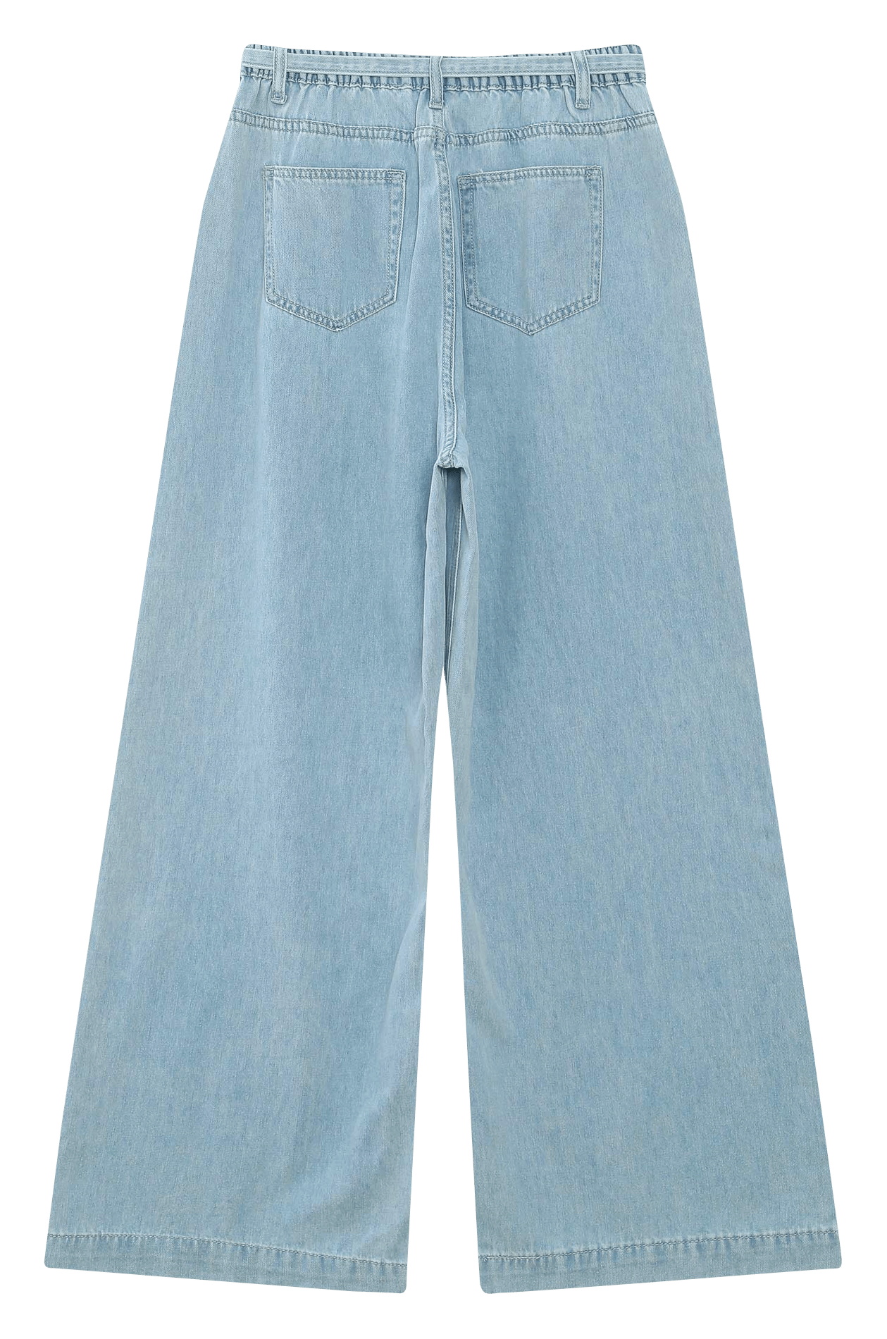 Jean baggy taille haute ceinturé GRACE ET MILA Bleu