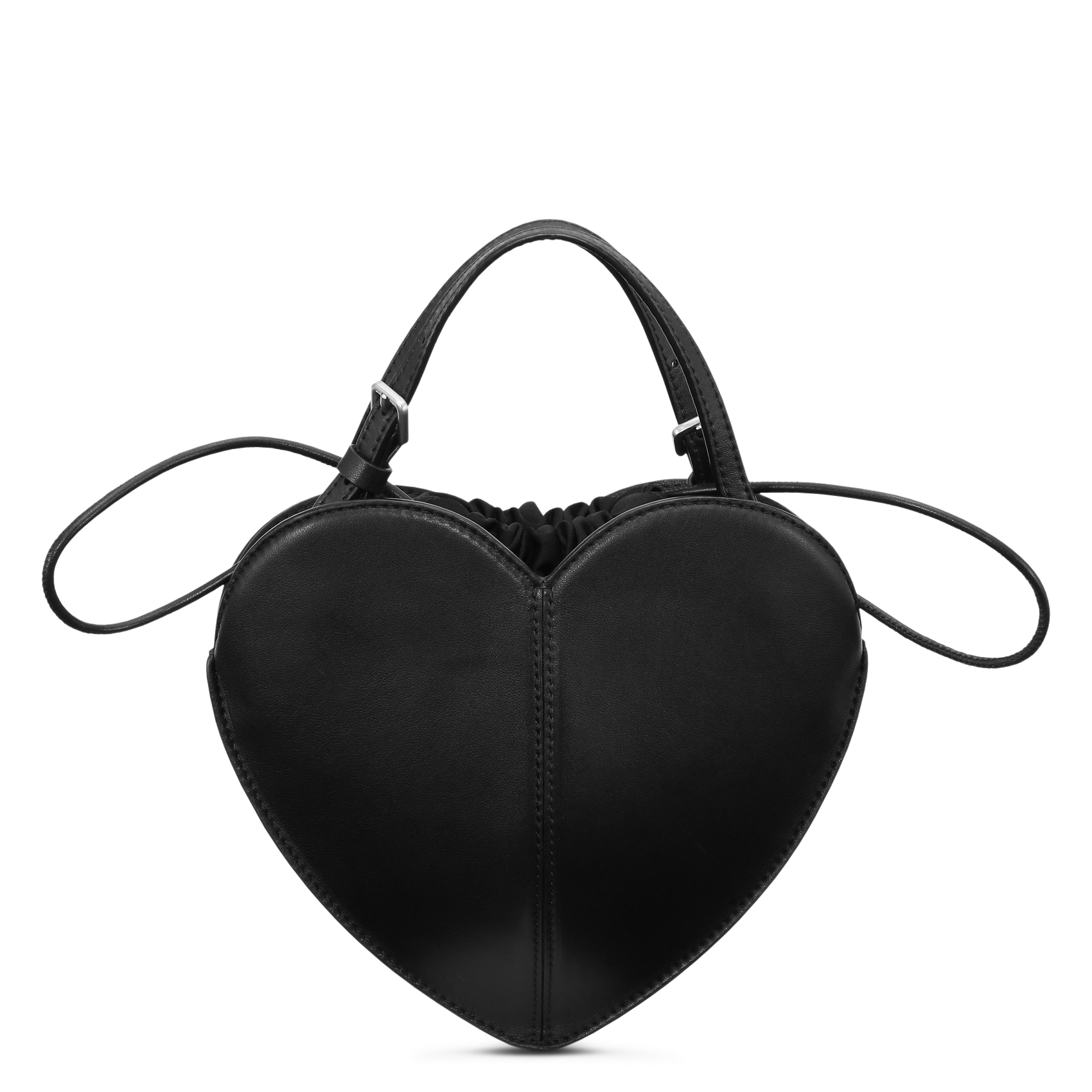 Herzförmige Ledertasche ROTATE Schwarz