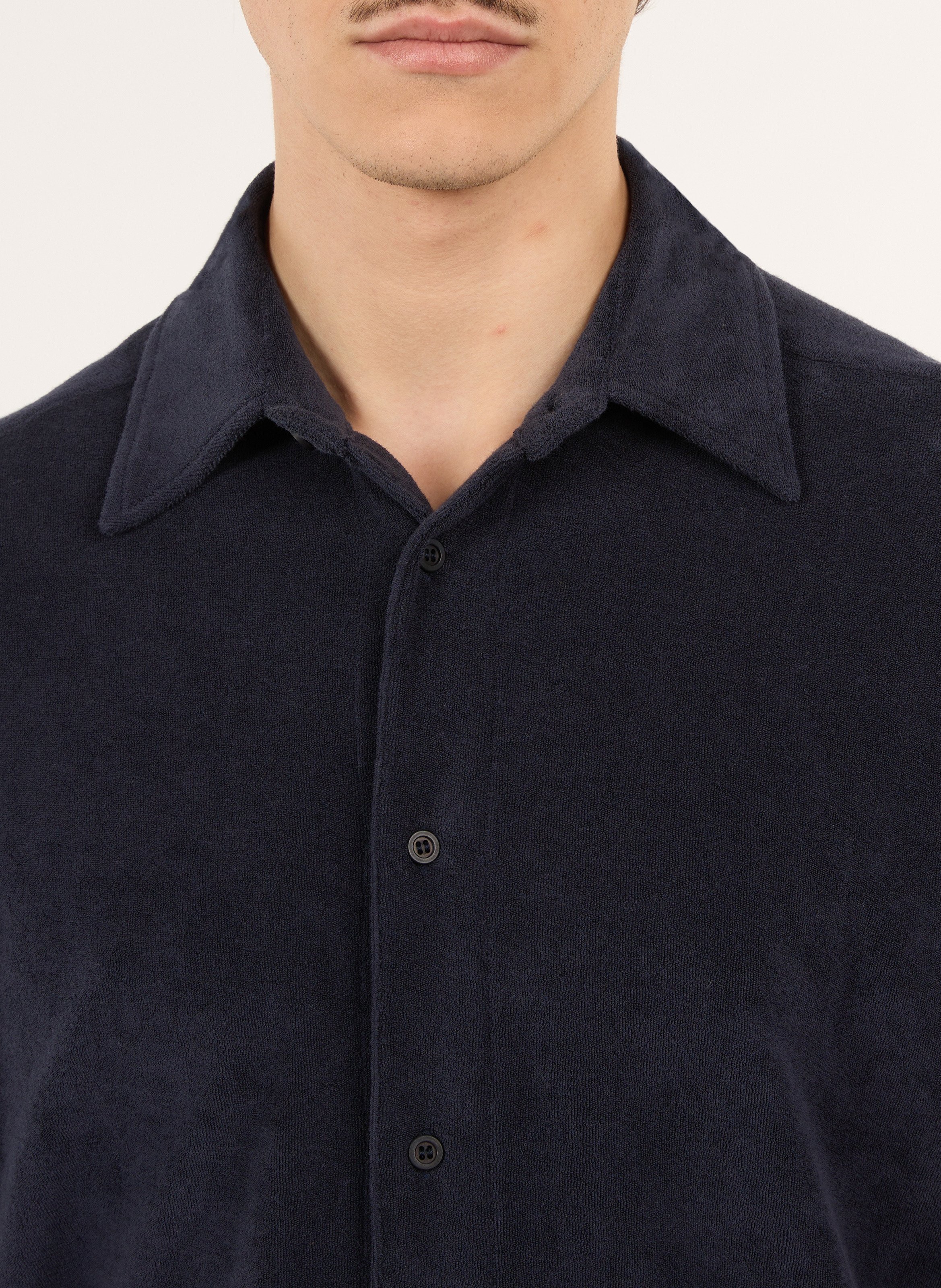 Katoenen blouse met klassieke kraag SAISON 1865 Blauw