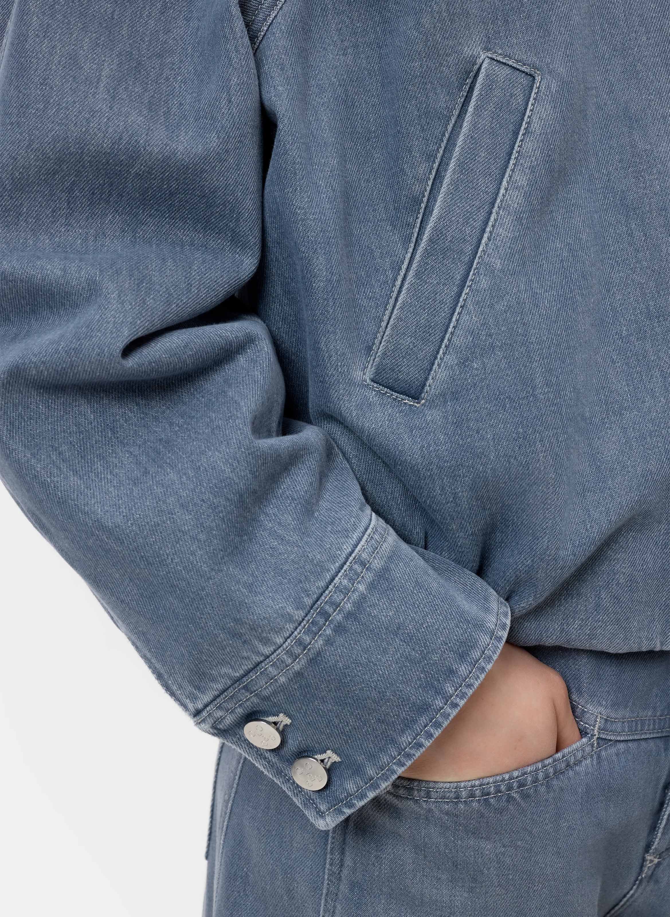 Straight cotton jacket with classic collar CLOSED Grey